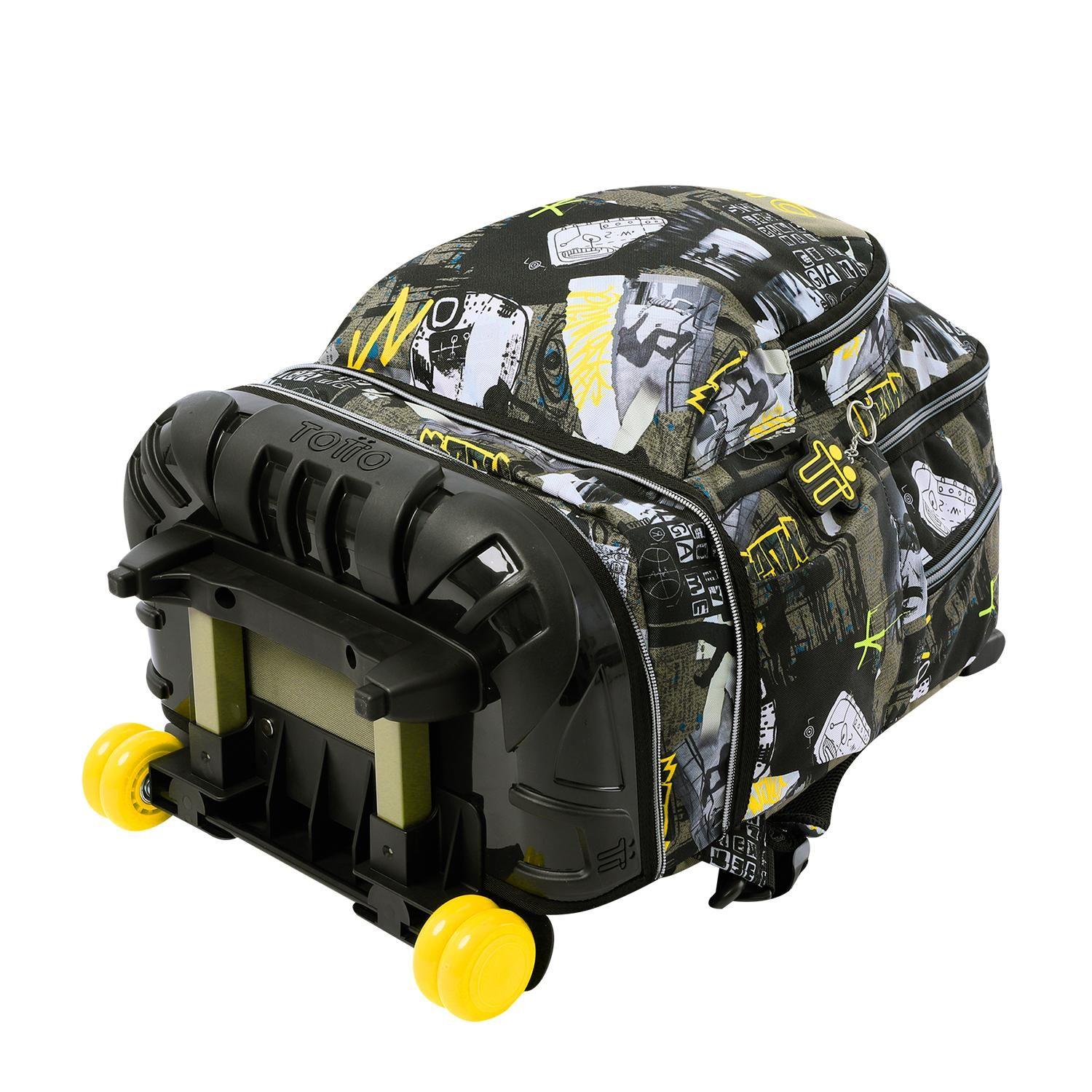 Mochila con Ruedas removibles Tiza Negro-4