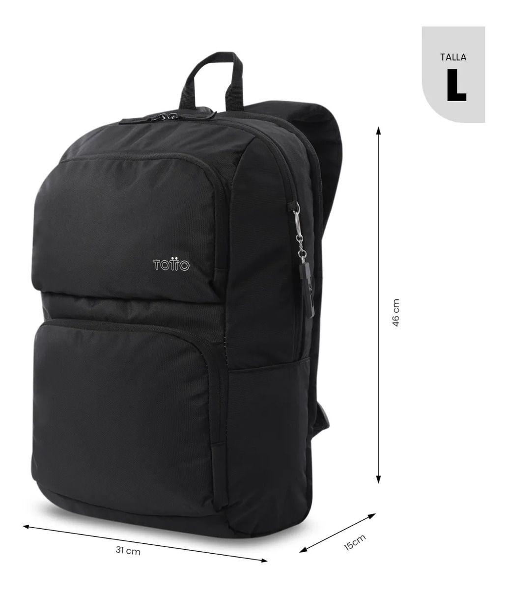 Mochila Universitario Porta Pc 14  Cloud Negro Unisex-2