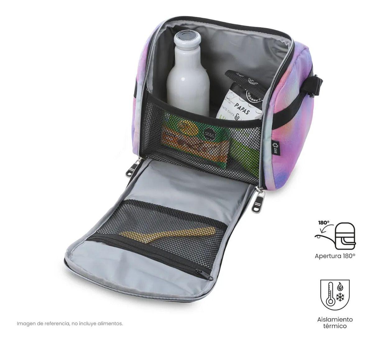 Lonchera Térmica Para Mujer Resaltador Glitter Grande Rosada-2