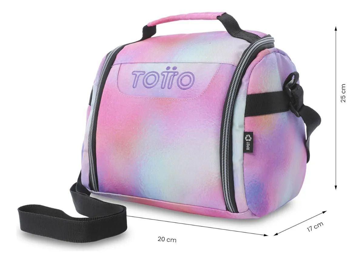 Lonchera Térmica Para Mujer Resaltador Glitter Grande Rosada-3