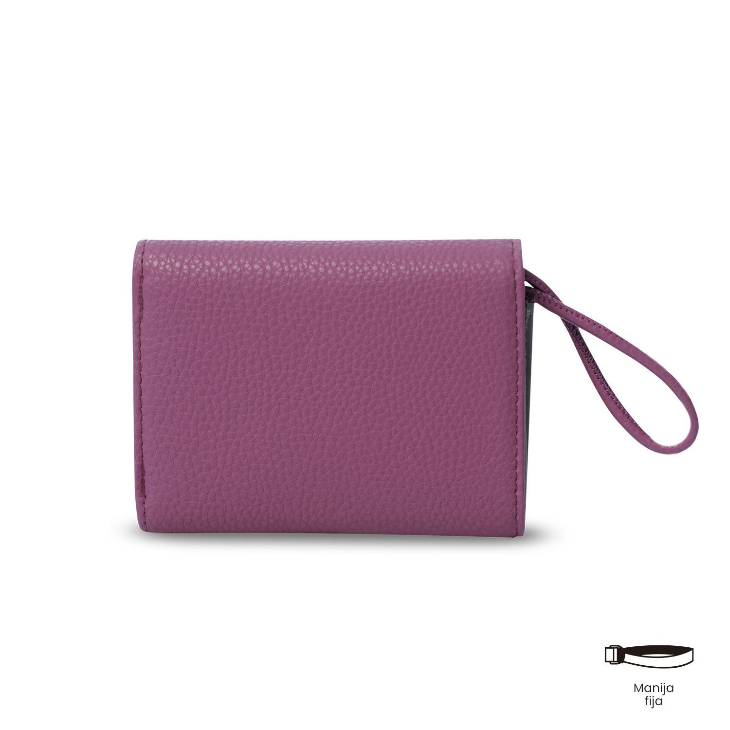 Billetera Totto Mujer Smooth Ney con RFID Blocker Rosada-4