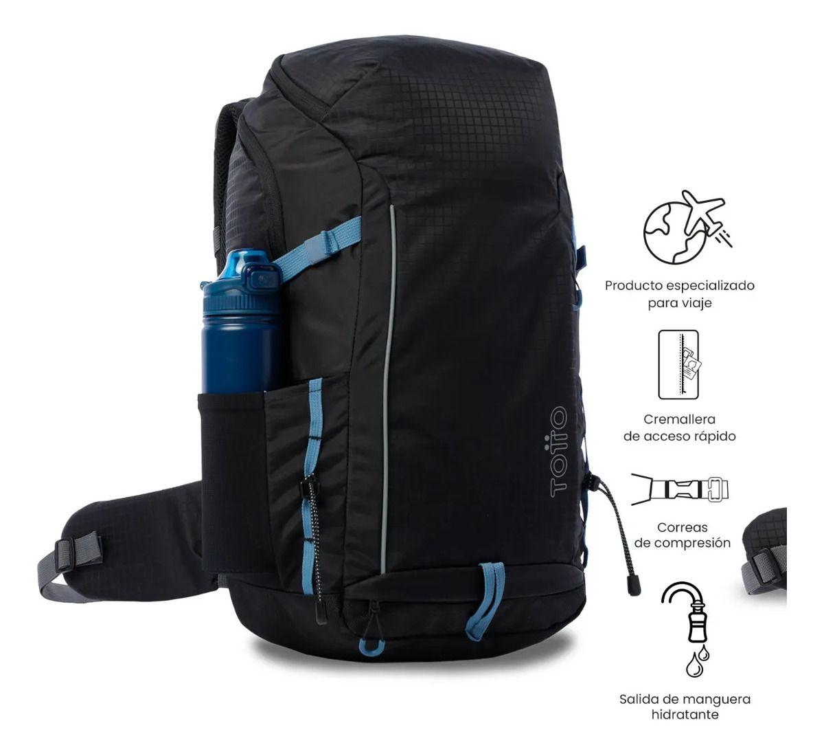 Mochila Outdoor Summit 35 Negro Con Sistema De Pedernal-5