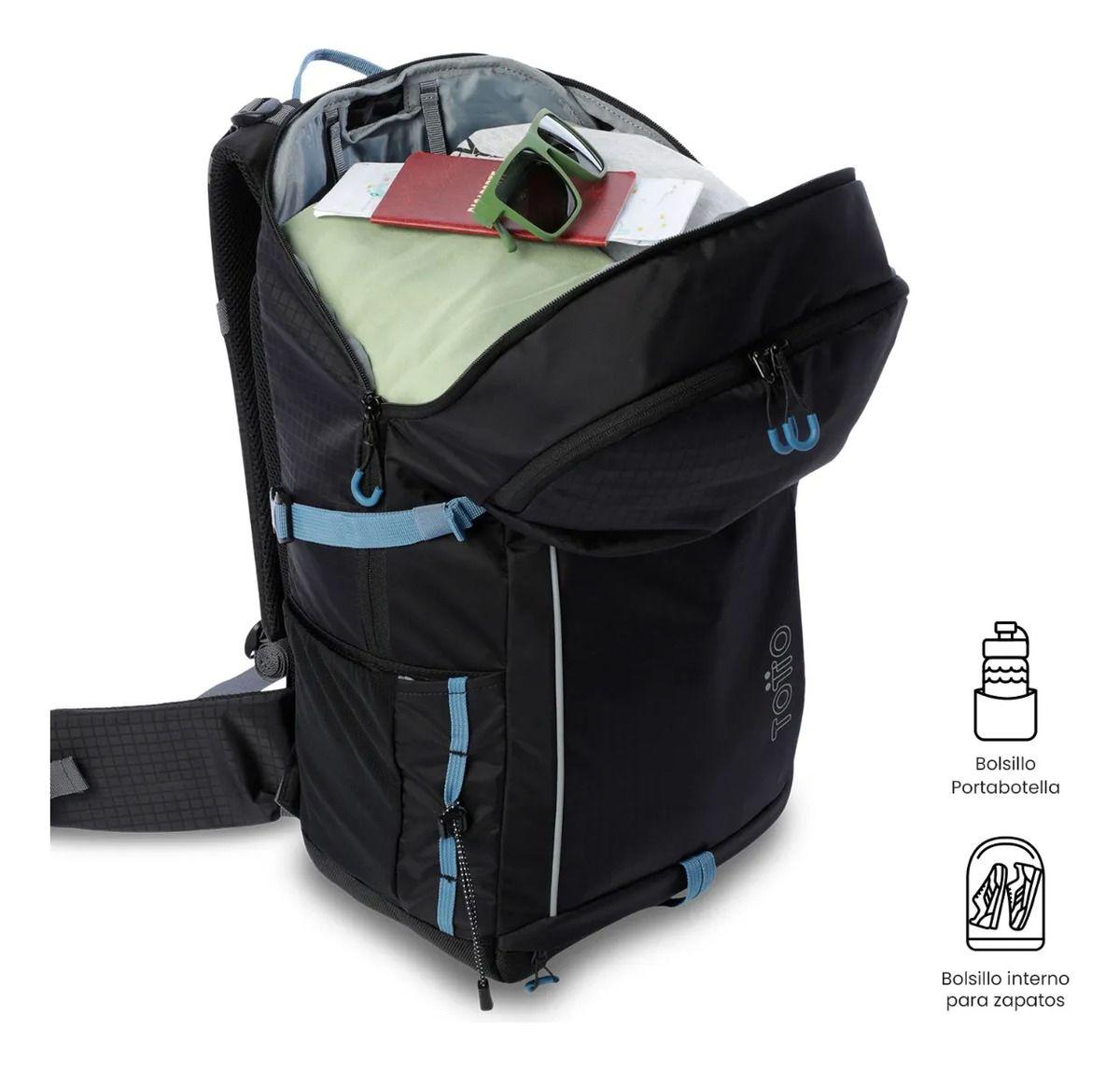 Mochila Outdoor Summit 35 Negro Con Sistema De Pedernal-6
