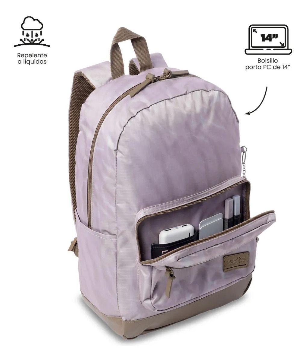 Mochila Universitario  Tocax Porta Pc 14  Rosado-4