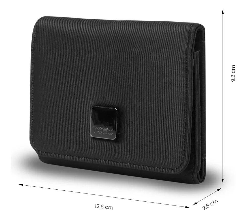 Billetera Mujer Roxanne Mediana Con Rfid Blocker Negra-1