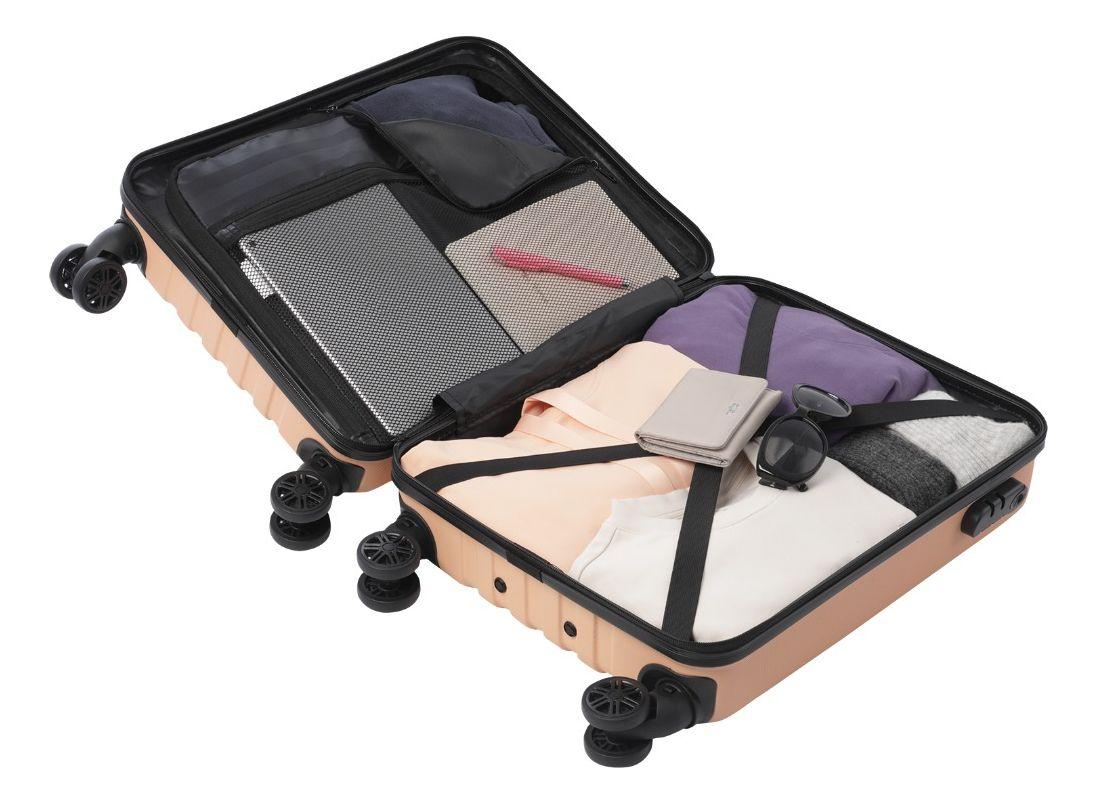 Maleta de Cabina Totto Nomad Beige Ruedas 360° Compacta y Versátil-5