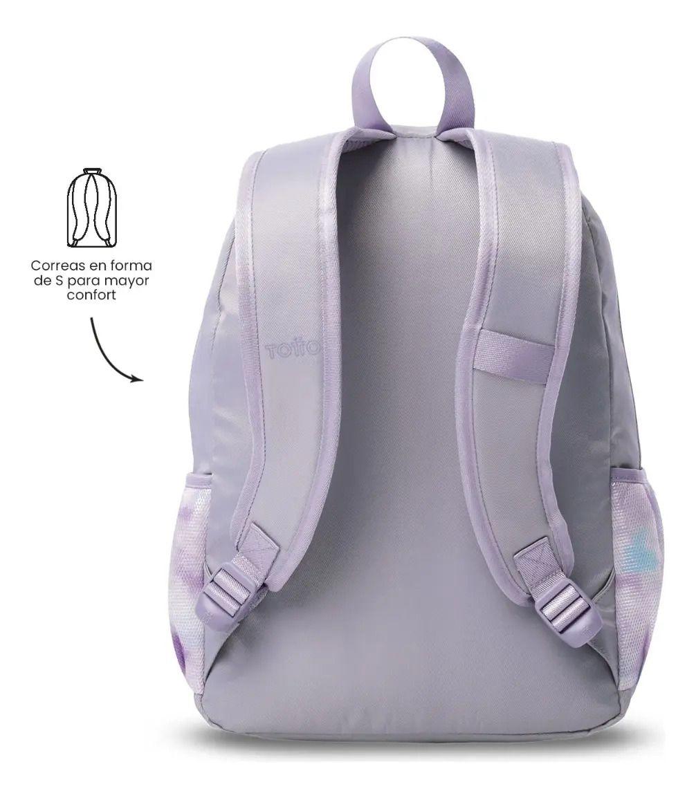 Mochila Para Niña Cluw Mediano Color Gris-3