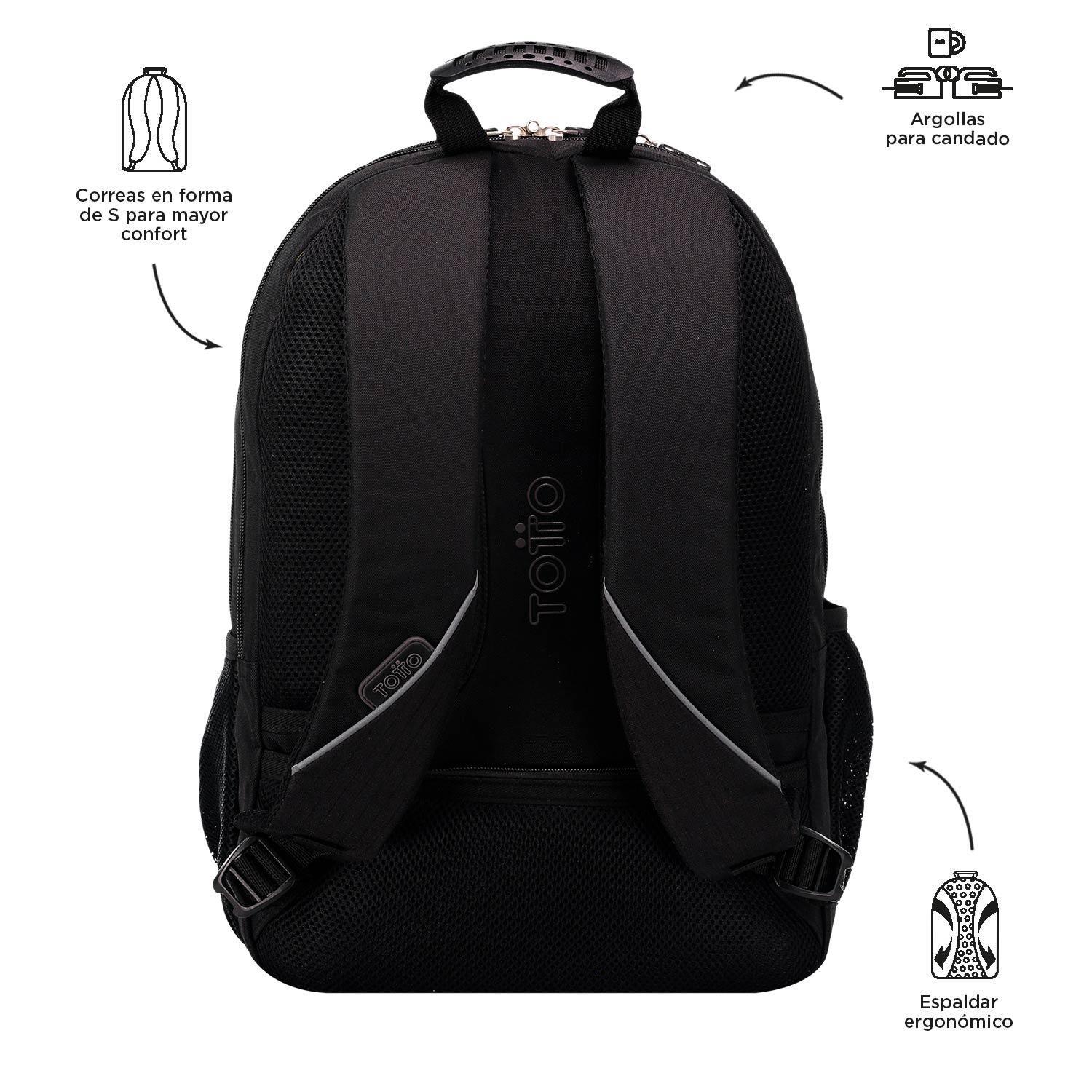 Mochila Urbana Totto Cambri Negro-2