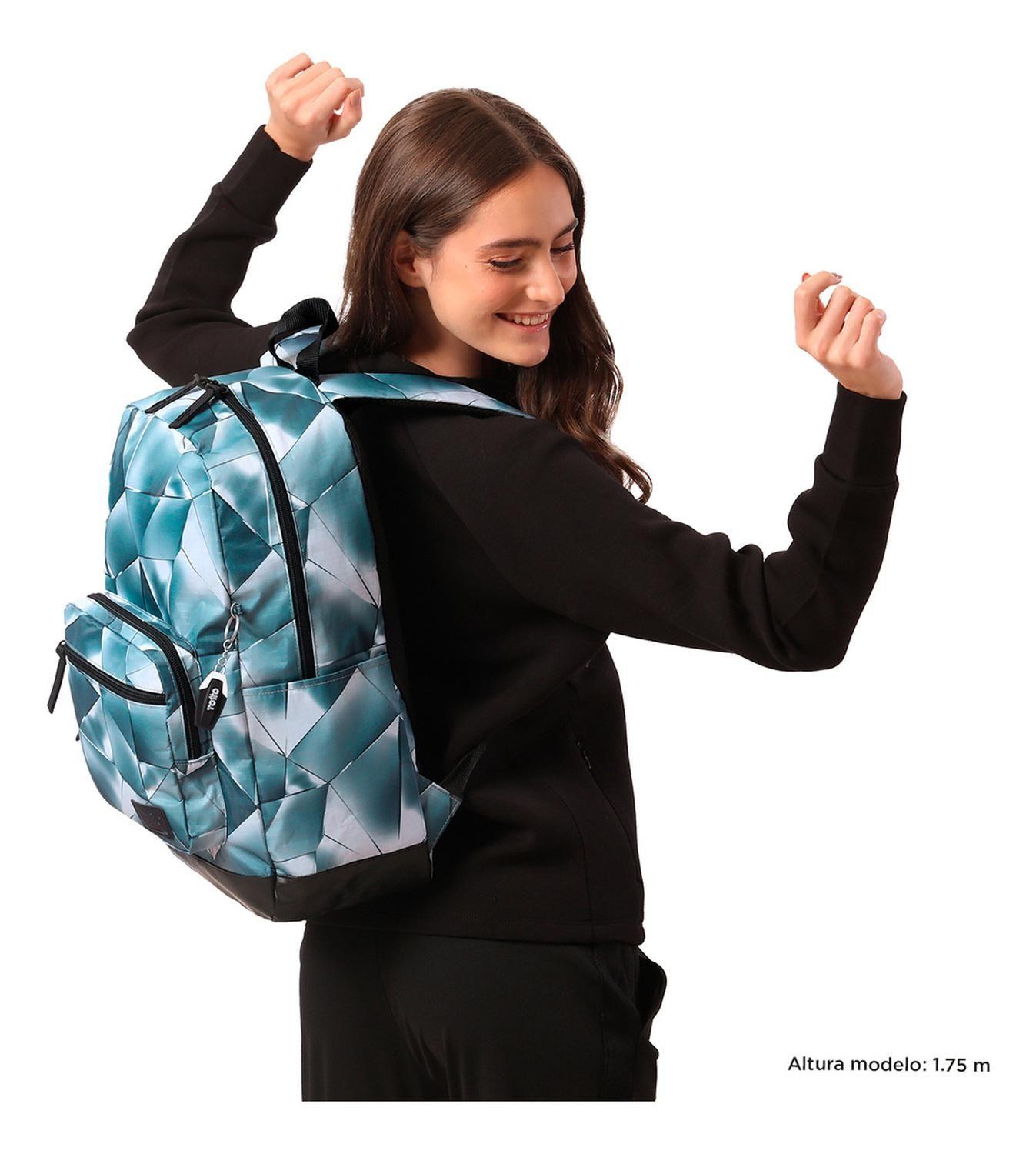 Mochila Mujer Totto Tocax Gris Mettal-1