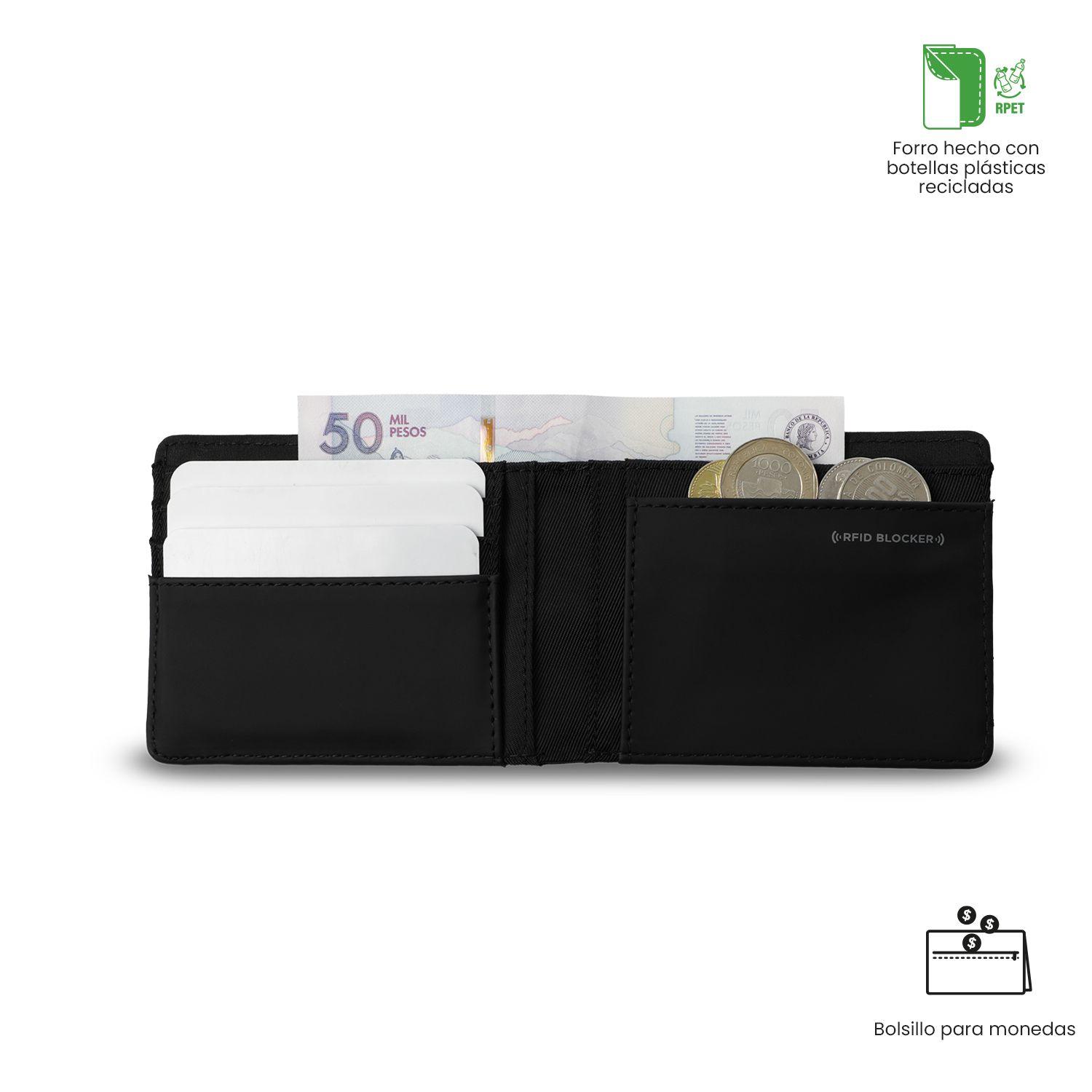 Billetera Hombre Nexus Pequeña con RFID Blocker Negra -3