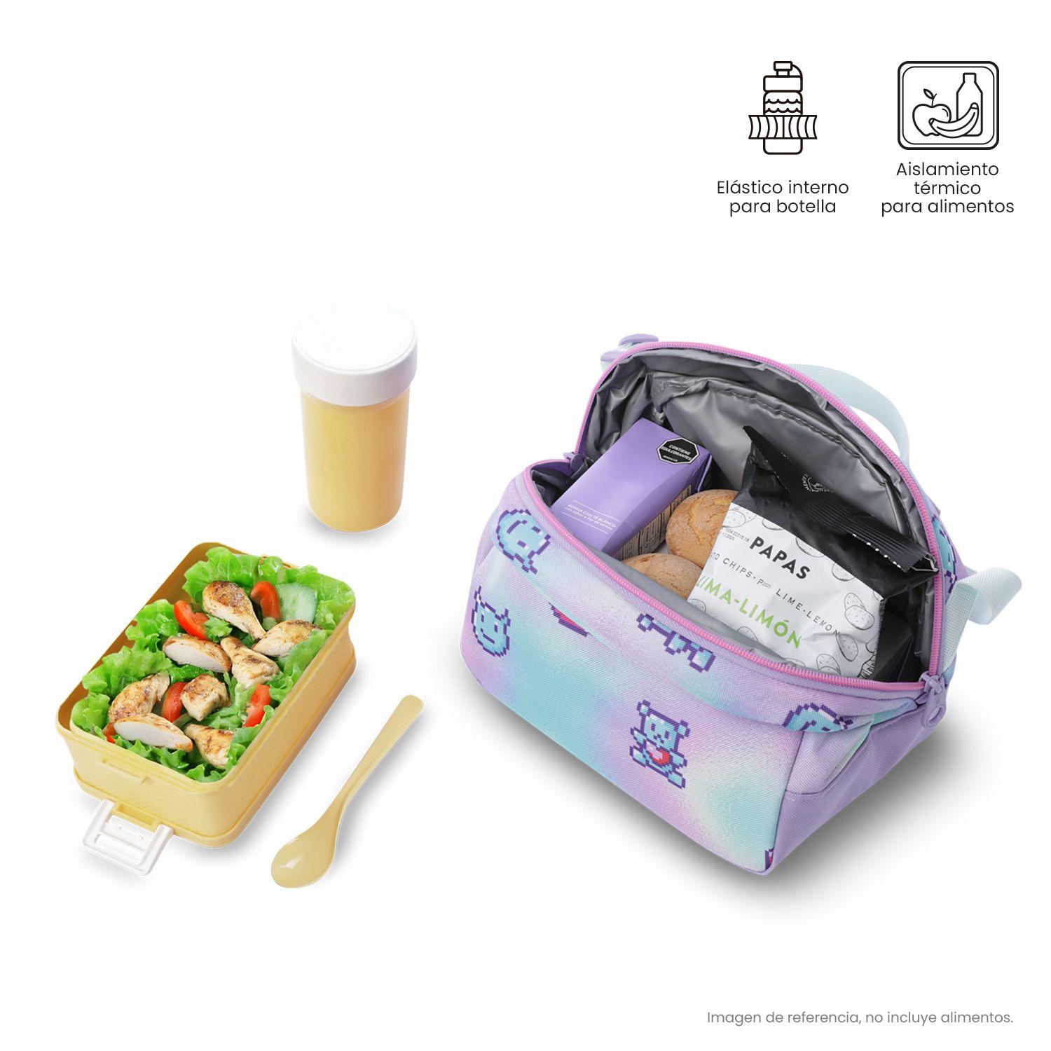 Lonchera Térmica Niña Andy Cat Mediana Morada Totto-2