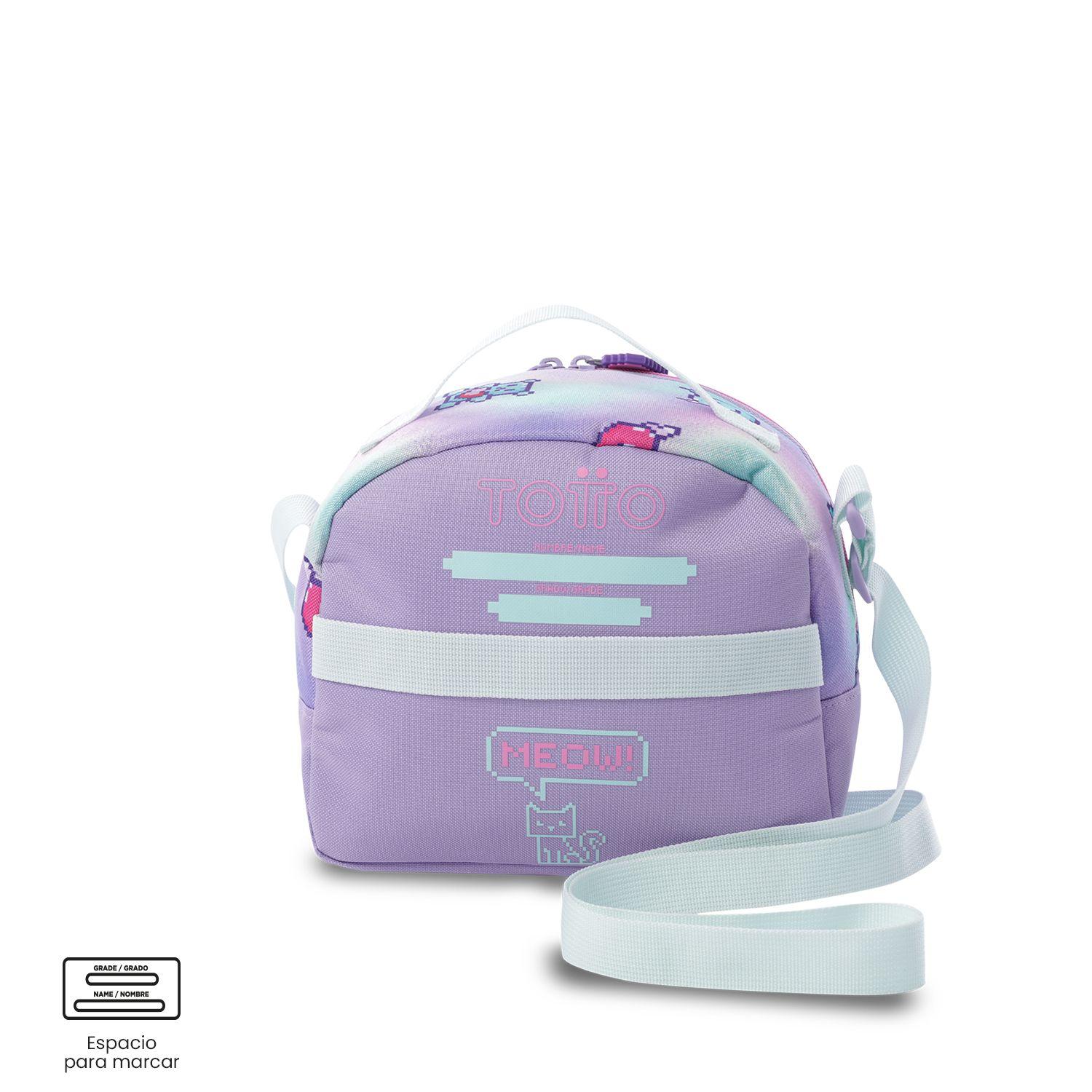 Lonchera Térmica Niña Andy Cat Mediana Morada Totto-4