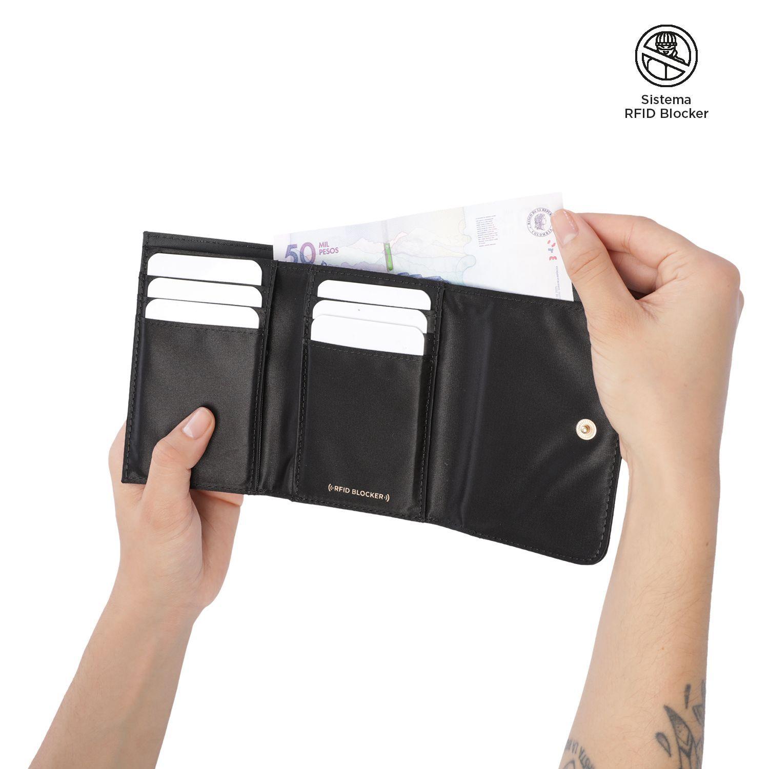 Billetera Mujer Bel 2 0 Mediana con RFID Blocker Negra-2