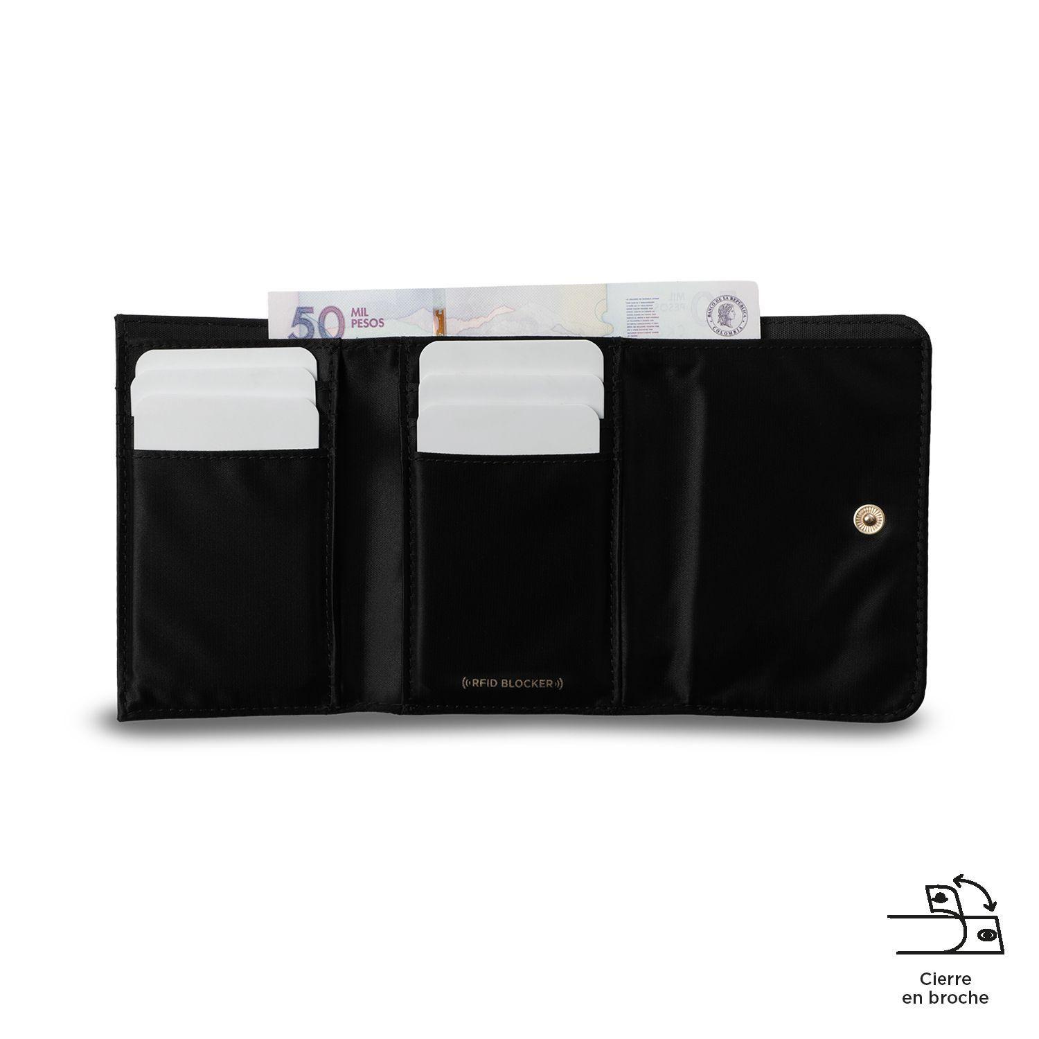 Billetera Mujer Bel 2 0 Mediana con RFID Blocker Negra-3