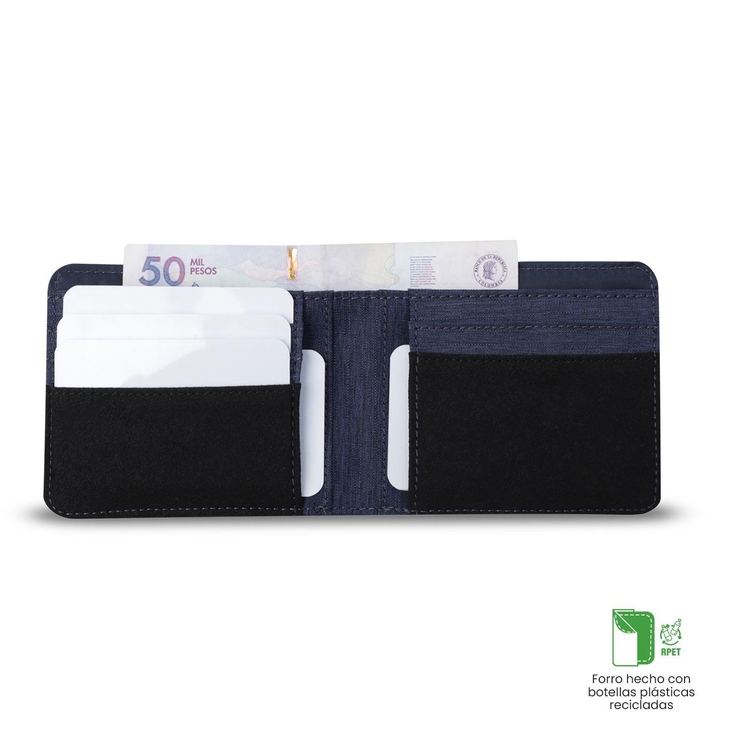 Billetera Totto Hombre Lad con RFID Blocker Azul-3