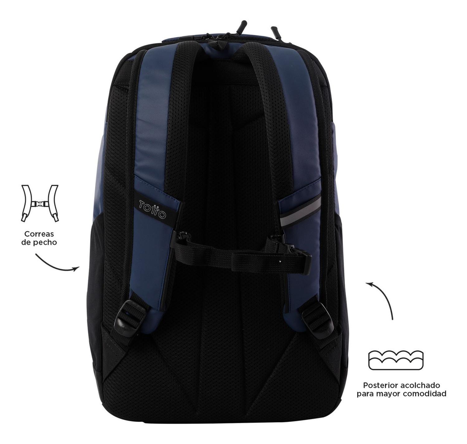 Mochila Hombre Totto Savage Negro/azul-3