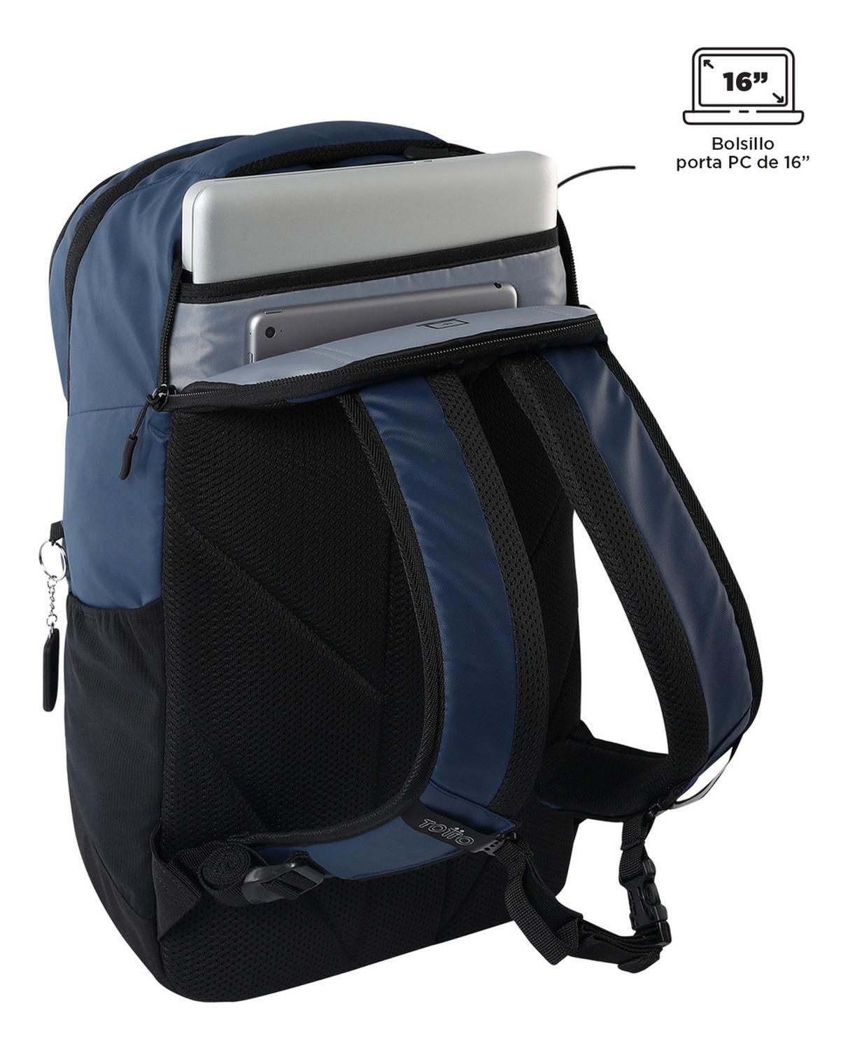 Mochila Hombre Totto Savage Negro/azul-4
