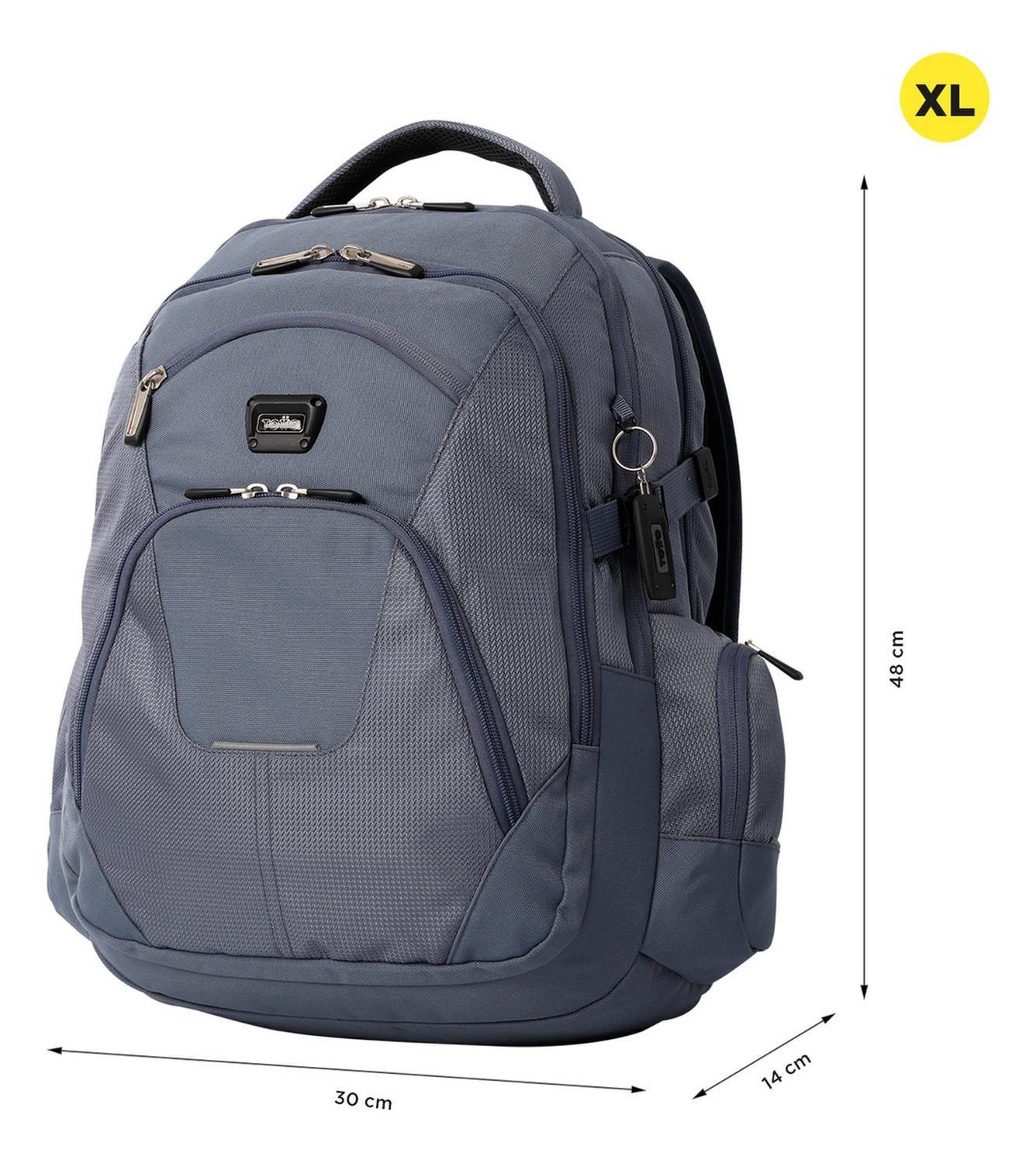 Mochila Hombre Totto Polixan 2.0 Gris Folkstone Gray-2