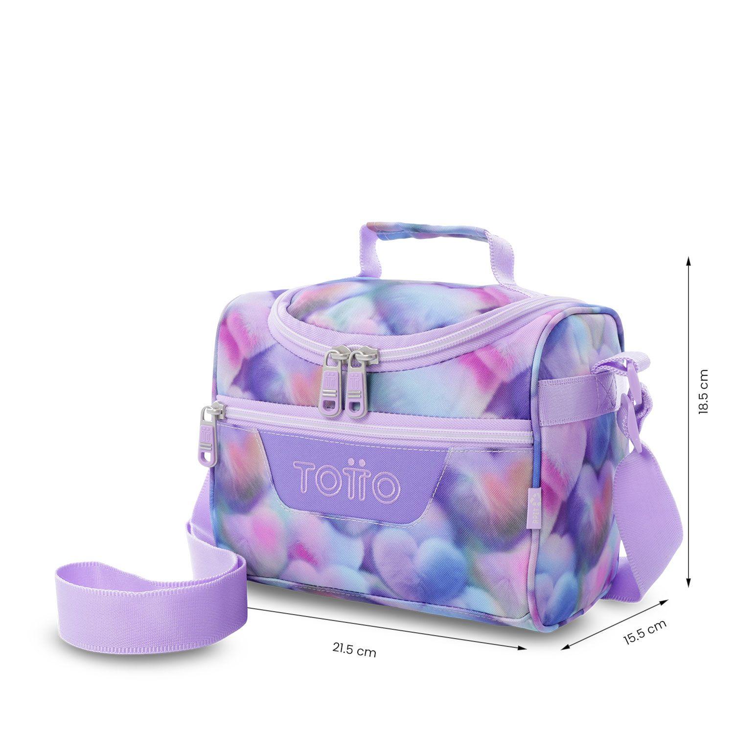 Lonchera Térmica Mujer Pizarra Mediana Morada Totto-3