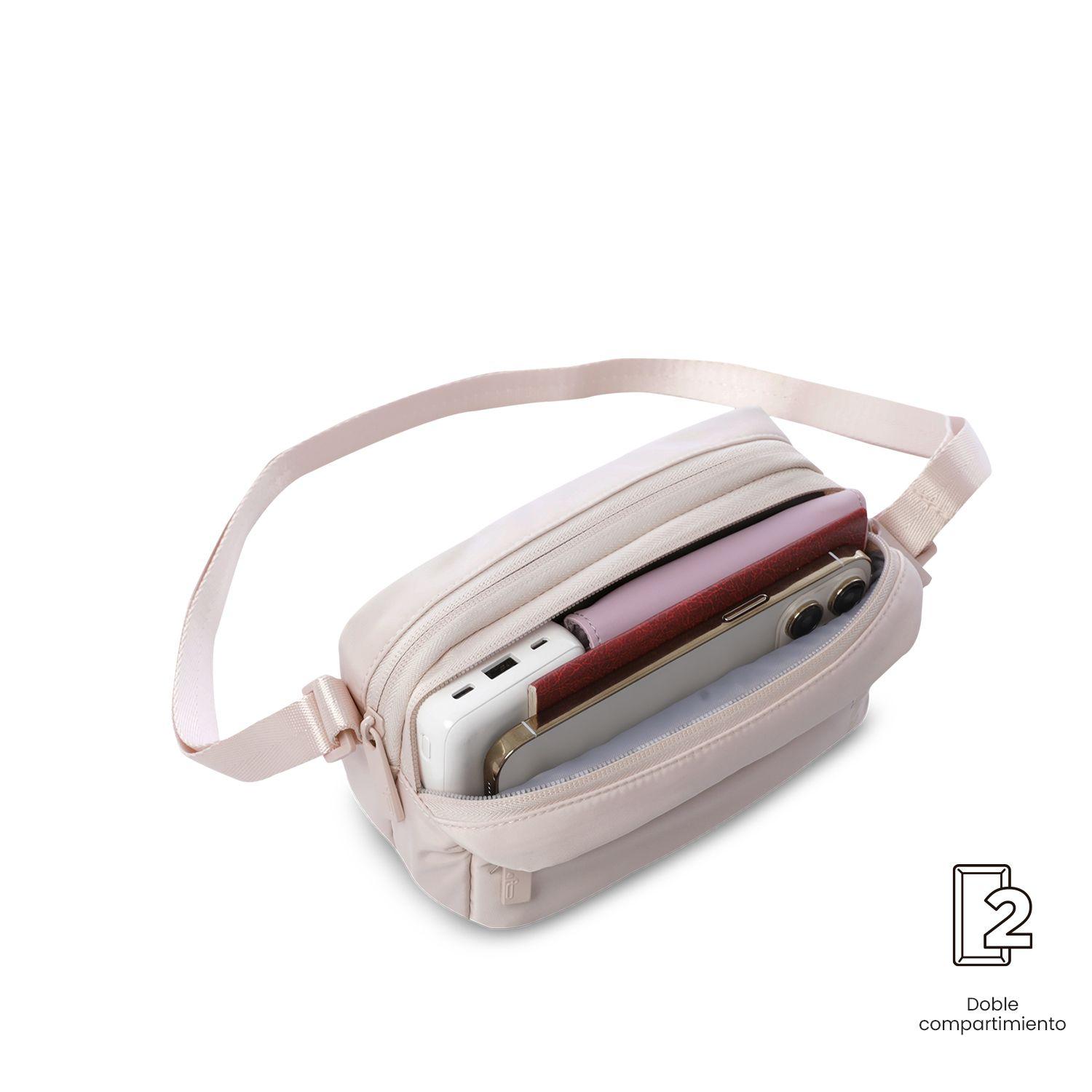 Cartera riñonera Mujer Bombo Pequeña Rosada Totto-4