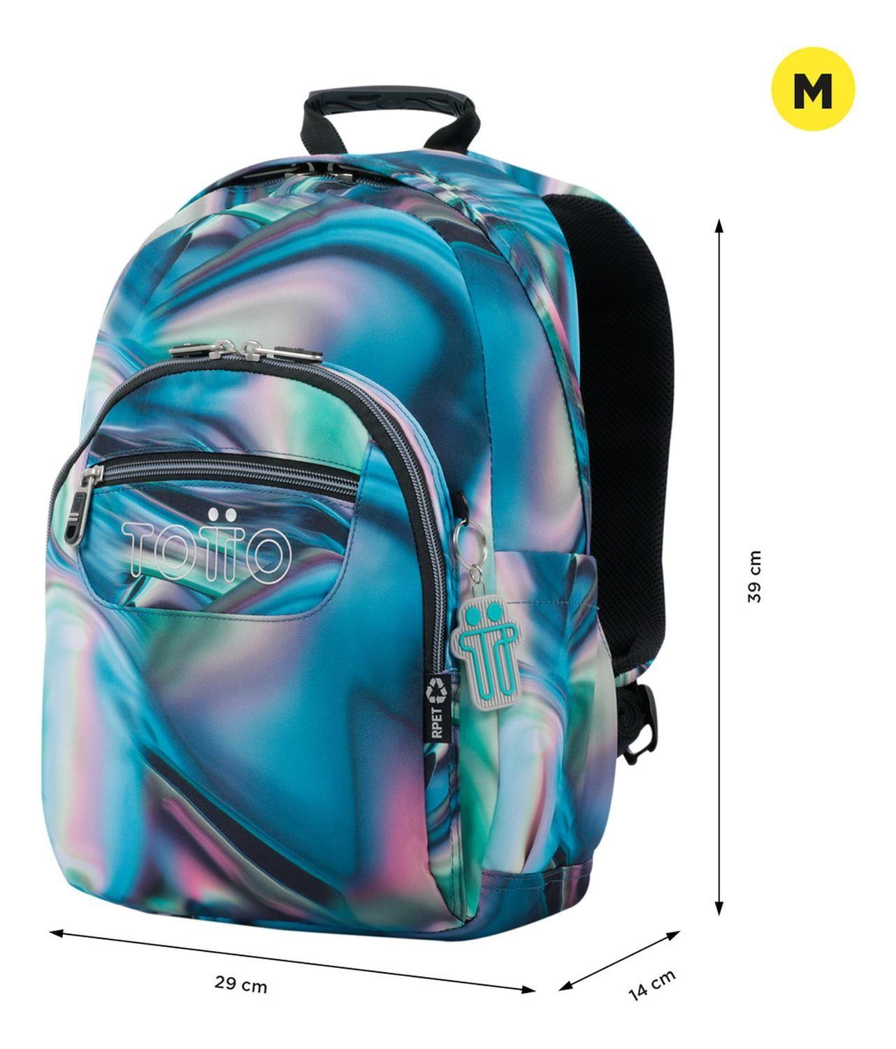 Mochila Escolar Totto Gommas Rpet Verde Zefiro-2