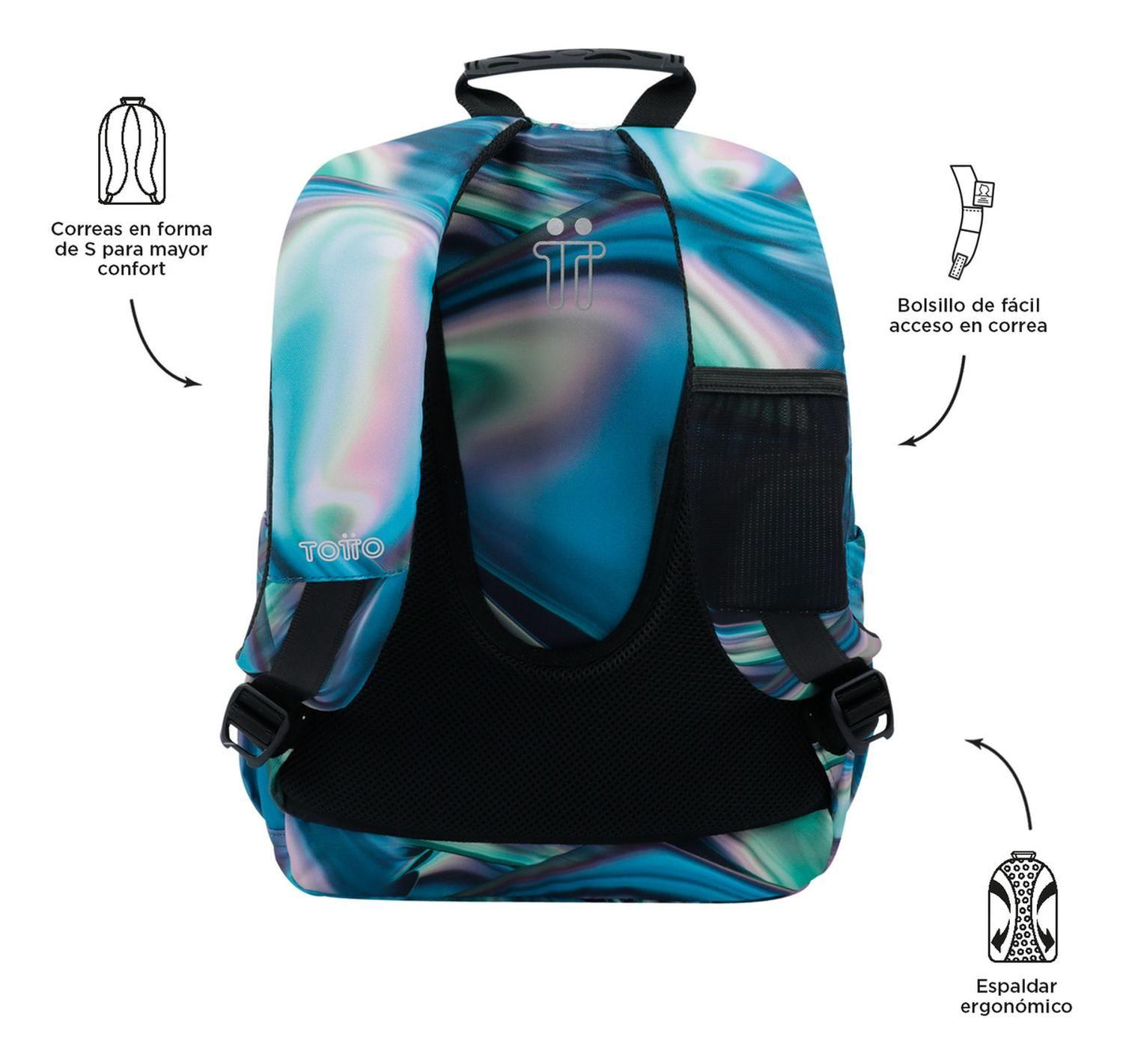 Mochila Escolar Totto Gommas Rpet Verde Zefiro-3