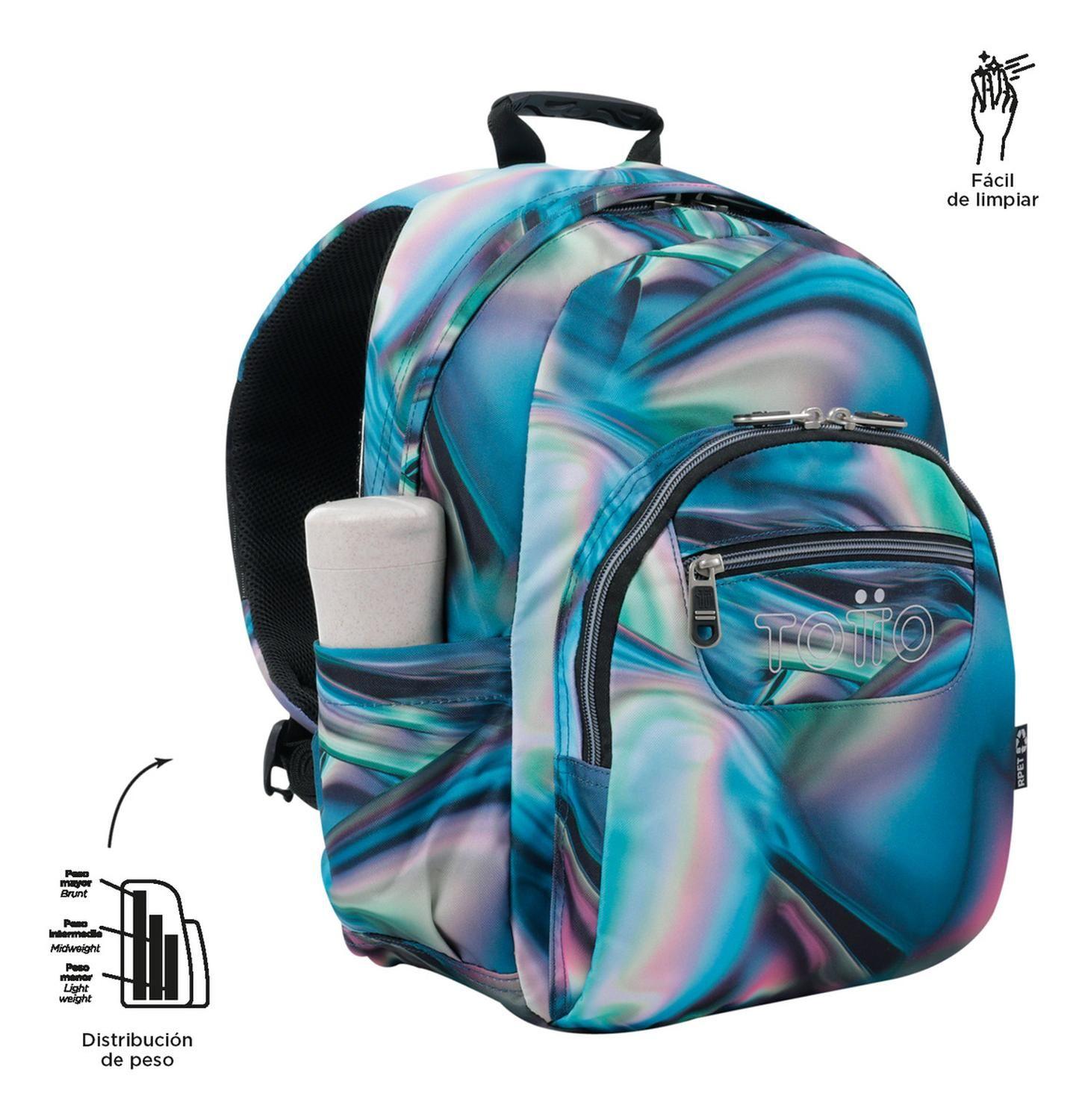 Mochila Escolar Totto Gommas Rpet Verde Zefiro-7