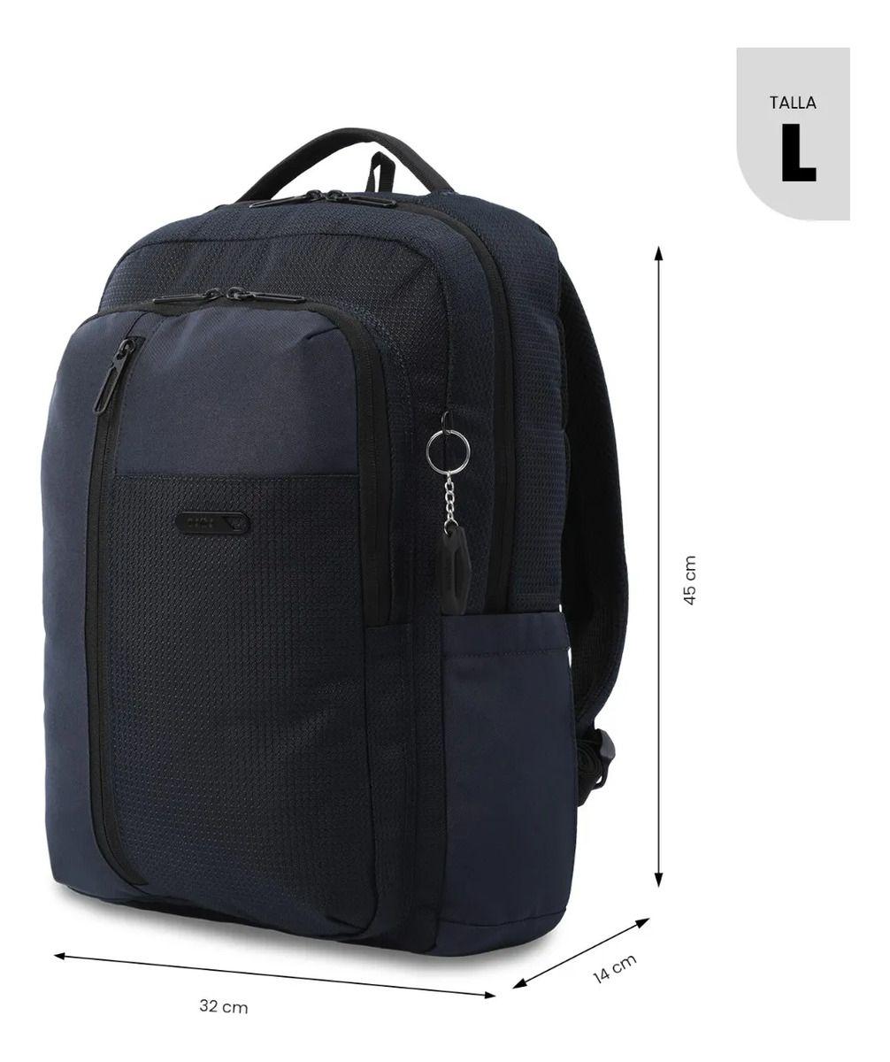 Mochila Ejecutivo Porta Pc 15  Drift Azul Hombre-2