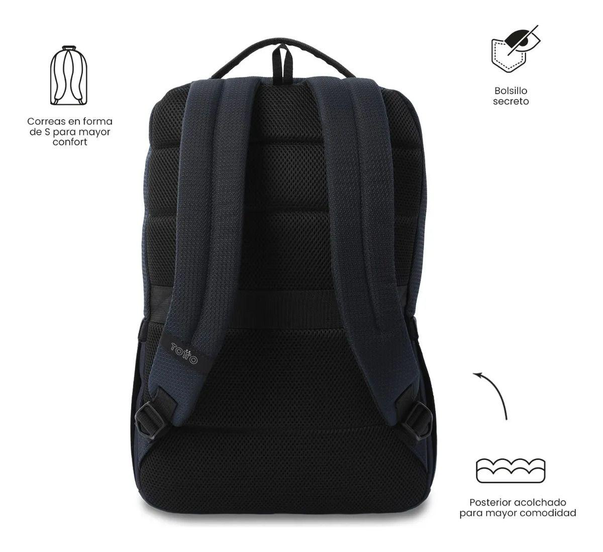 Mochila Ejecutivo Porta Pc 15  Drift Azul Hombre-3
