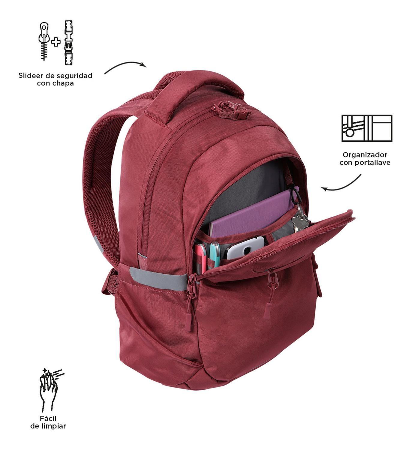 Mochila Ejecutiva Mujer Totto Misisipi Rosado Deco Rose-4