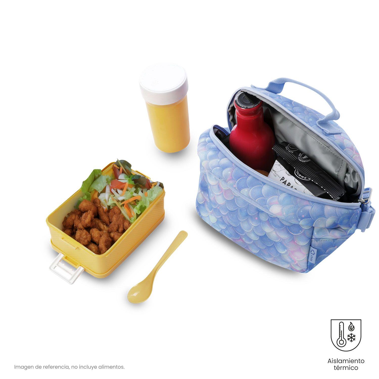 Lonchera Térmica Mujer Borrador Mediana Azul Totto-2