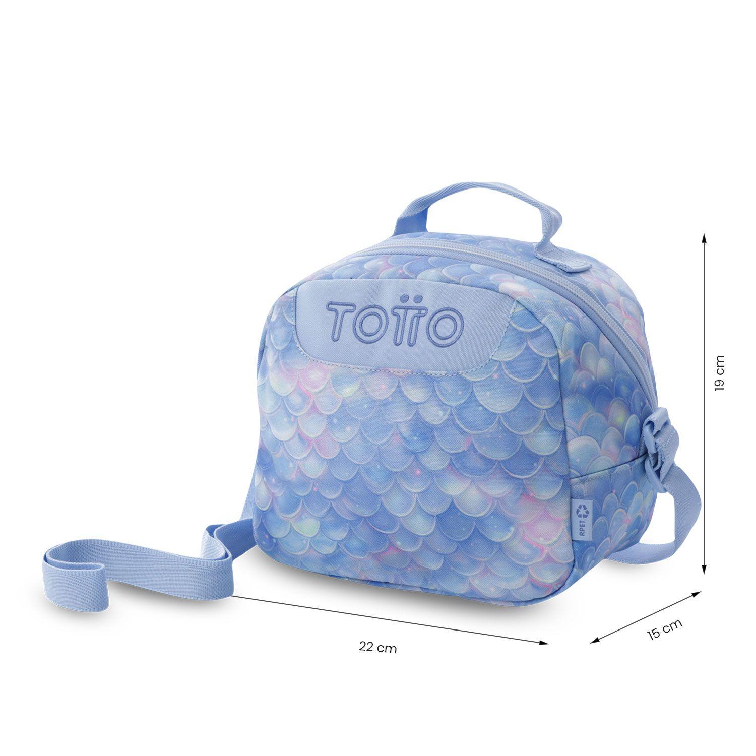 Lonchera Térmica Mujer Borrador Mediana Azul Totto-3