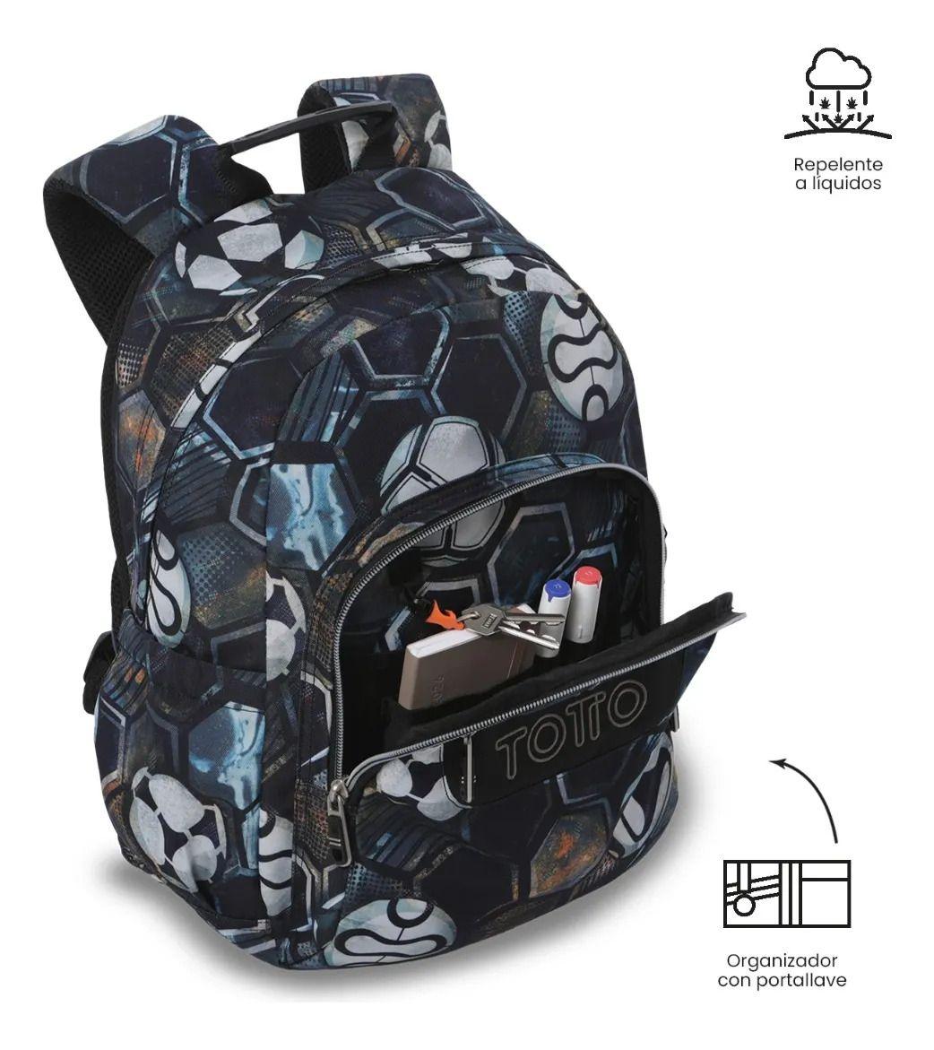 Mochila Escolar Juvenil Porta Pc 13  Gommas Negro-5