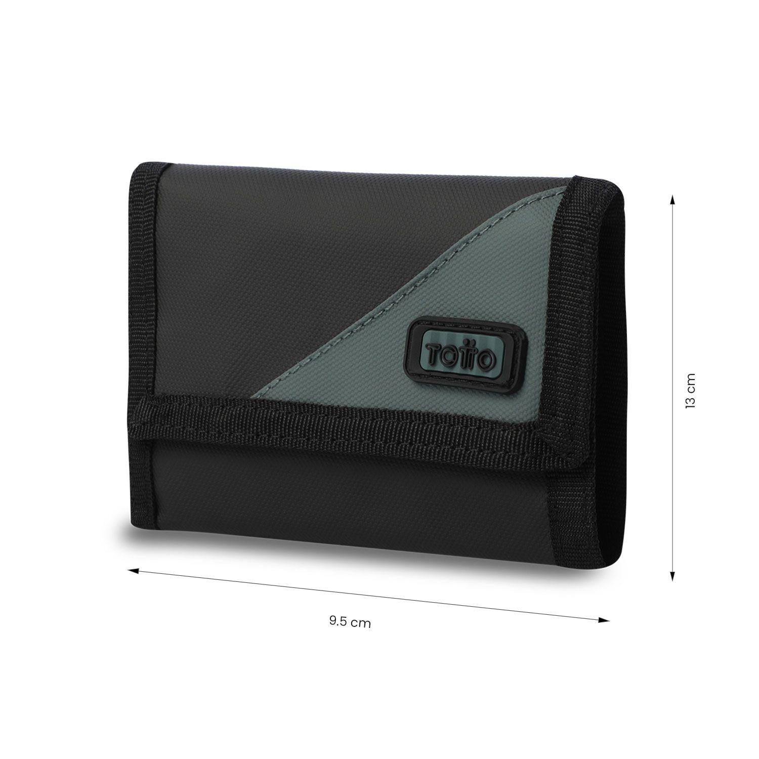 Billetera Hombre Contrast Pequeña con RFID Blocker Negra -1