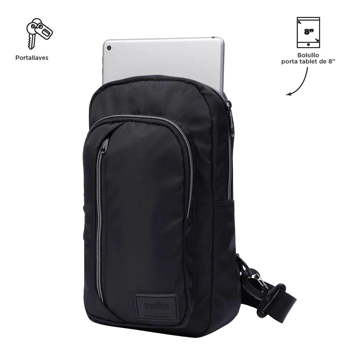 Cartera Para Mujer Tracer Bandolera Negra Totto-4