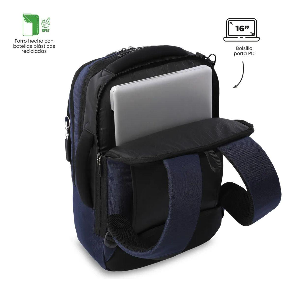 Mochila Para Oficina Pc 16  Gtx 3.0 Grande Azul-3
