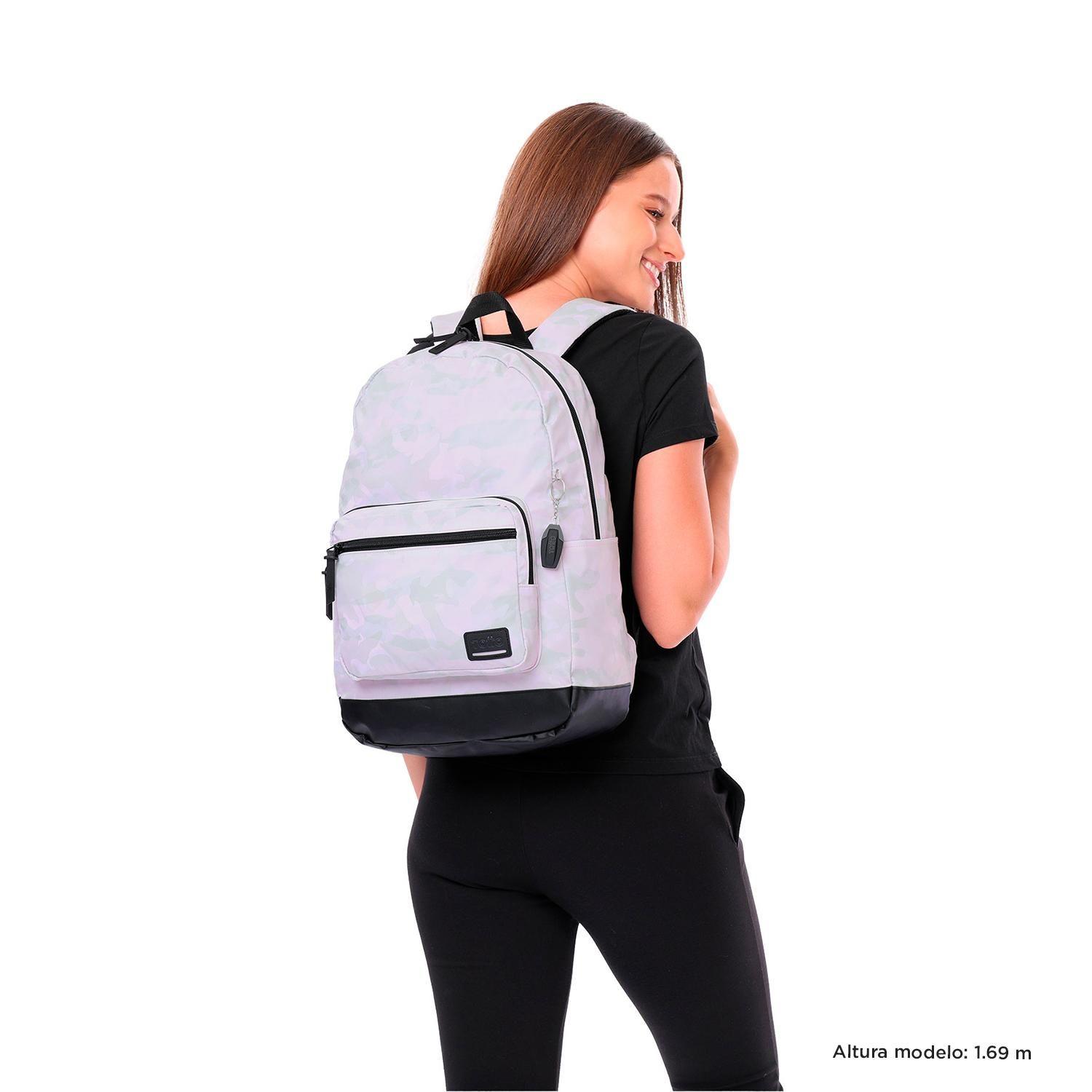 Mochila Escolar Tocax Iridiscente White-1