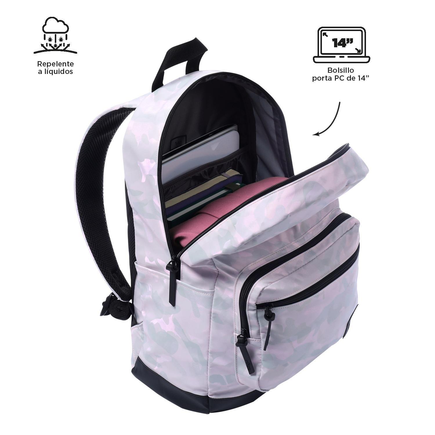 Mochila Escolar Tocax Iridiscente White-4