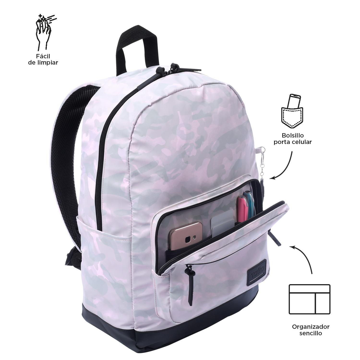 Mochila Escolar Tocax Iridiscente White-5