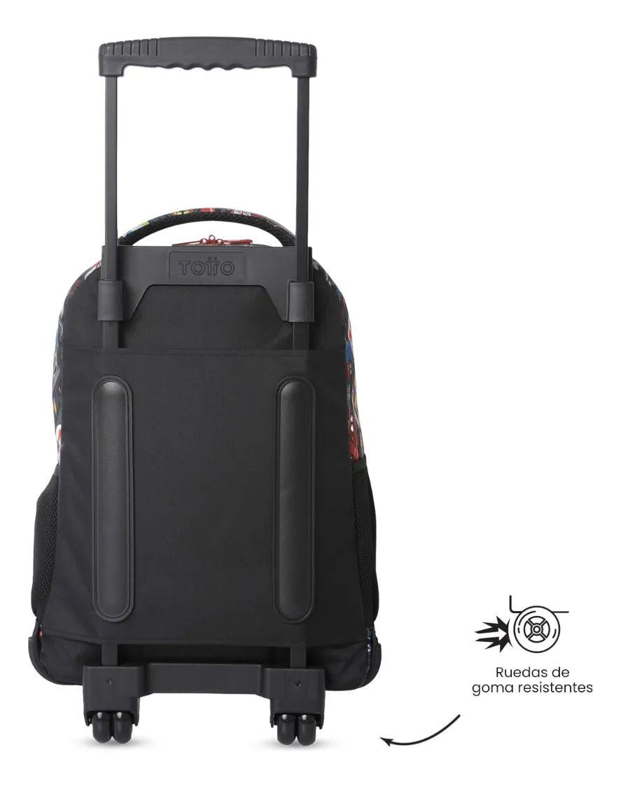 Mochila Para Niño Con Ruedas Skl Grande Rojo-3