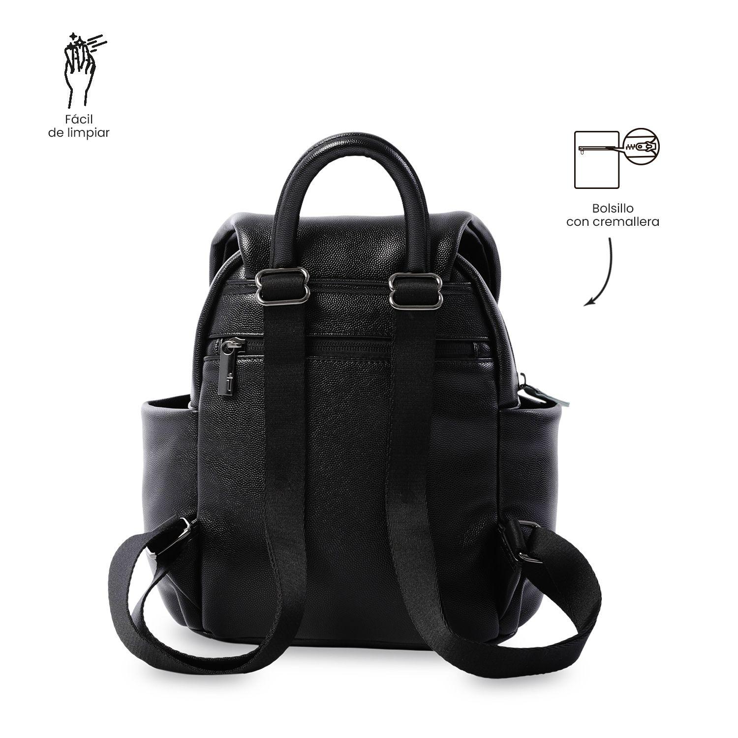 Bolso Pequeño para Mujer Soul tipo Mochila Negro/Verde-3