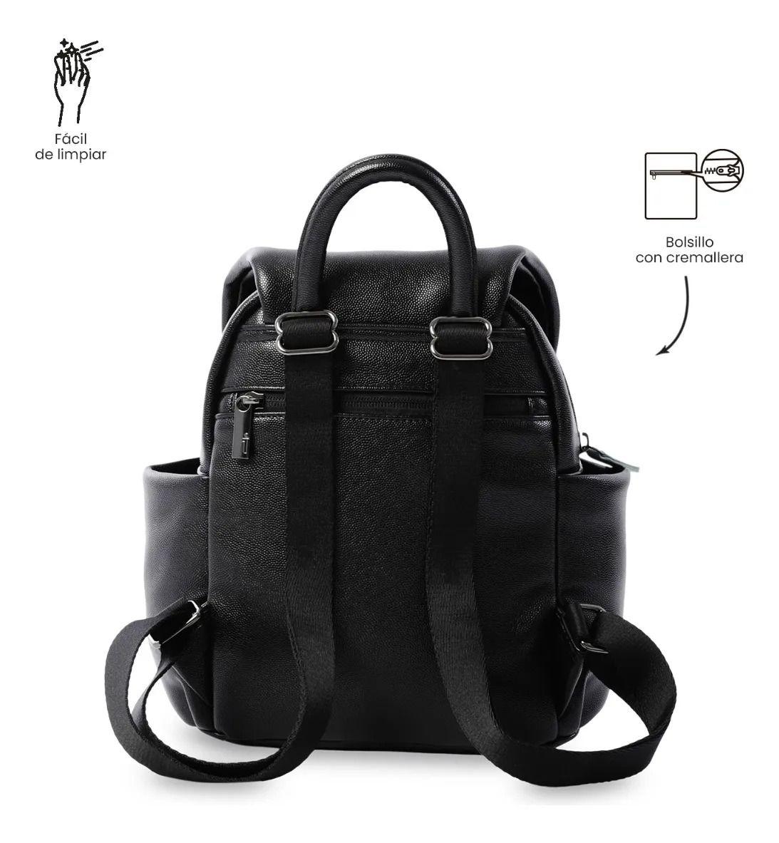 Bolso Pequeño Para Mujer Soul Tipo Mochila Negro/verde-3