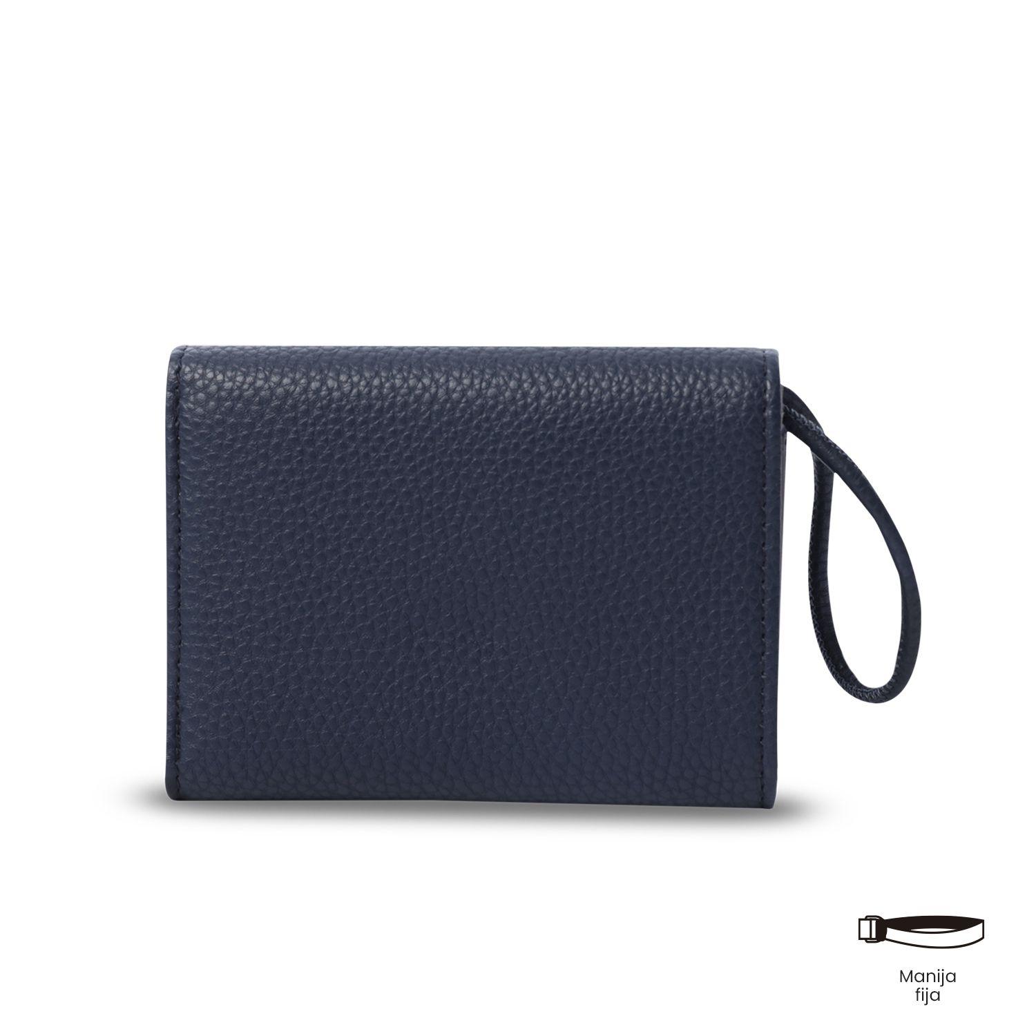 Billetera Totto Mujer Smooth Ney con RFID Blocker Azul-4