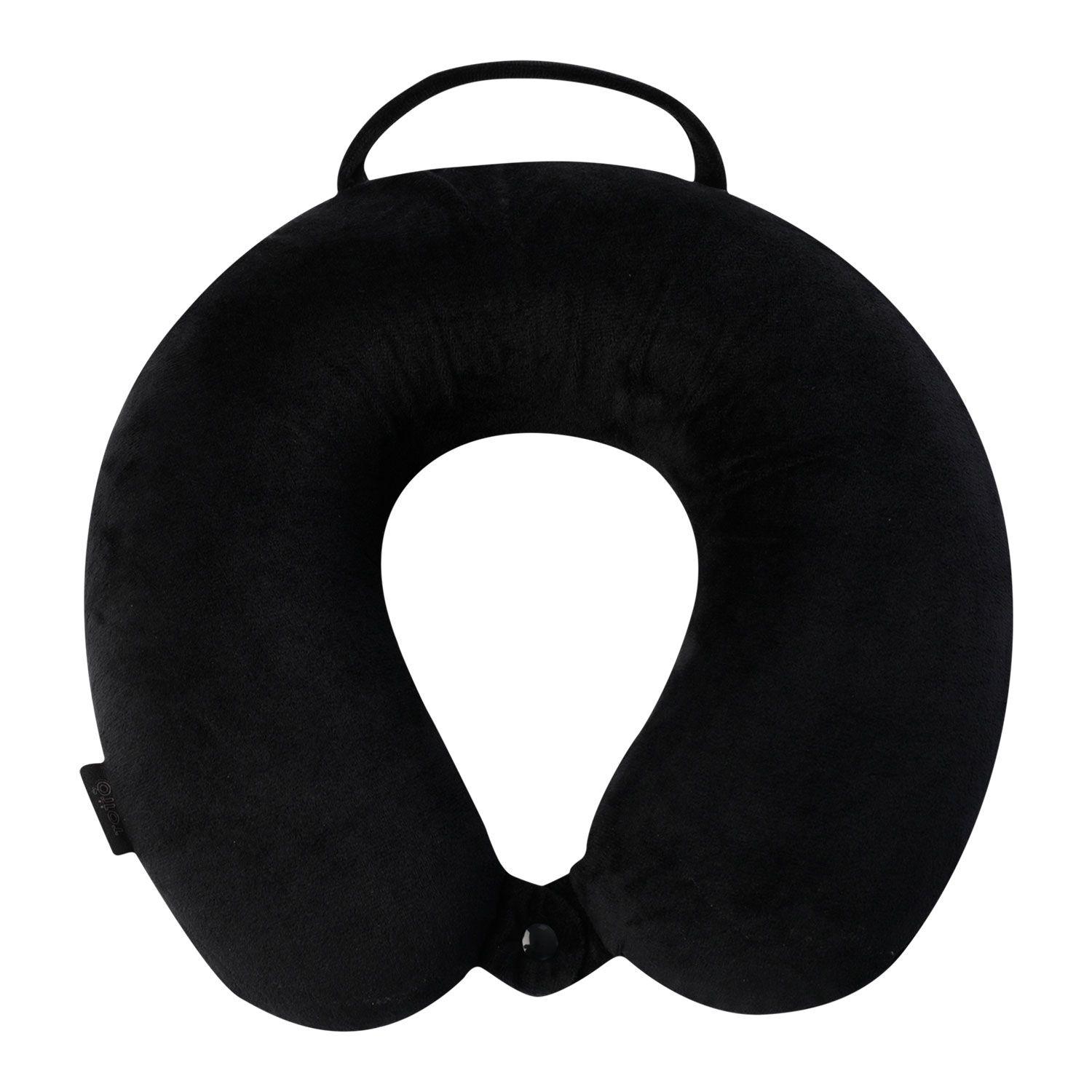 Almohada Cuello de Viaje Memory Foam Jet Pillow Negra-0