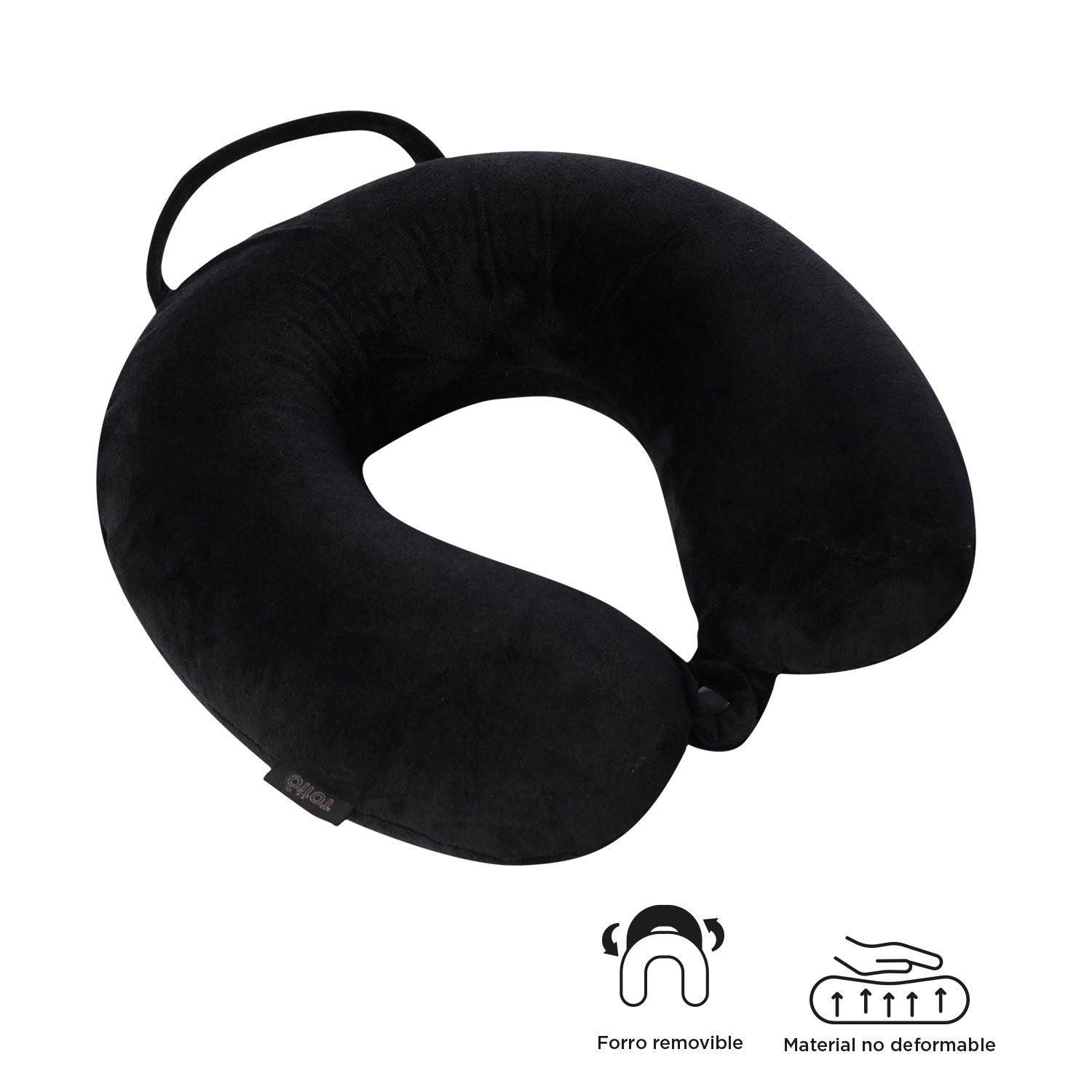 Almohada Cuello de Viaje Memory Foam Jet Pillow Negra-2