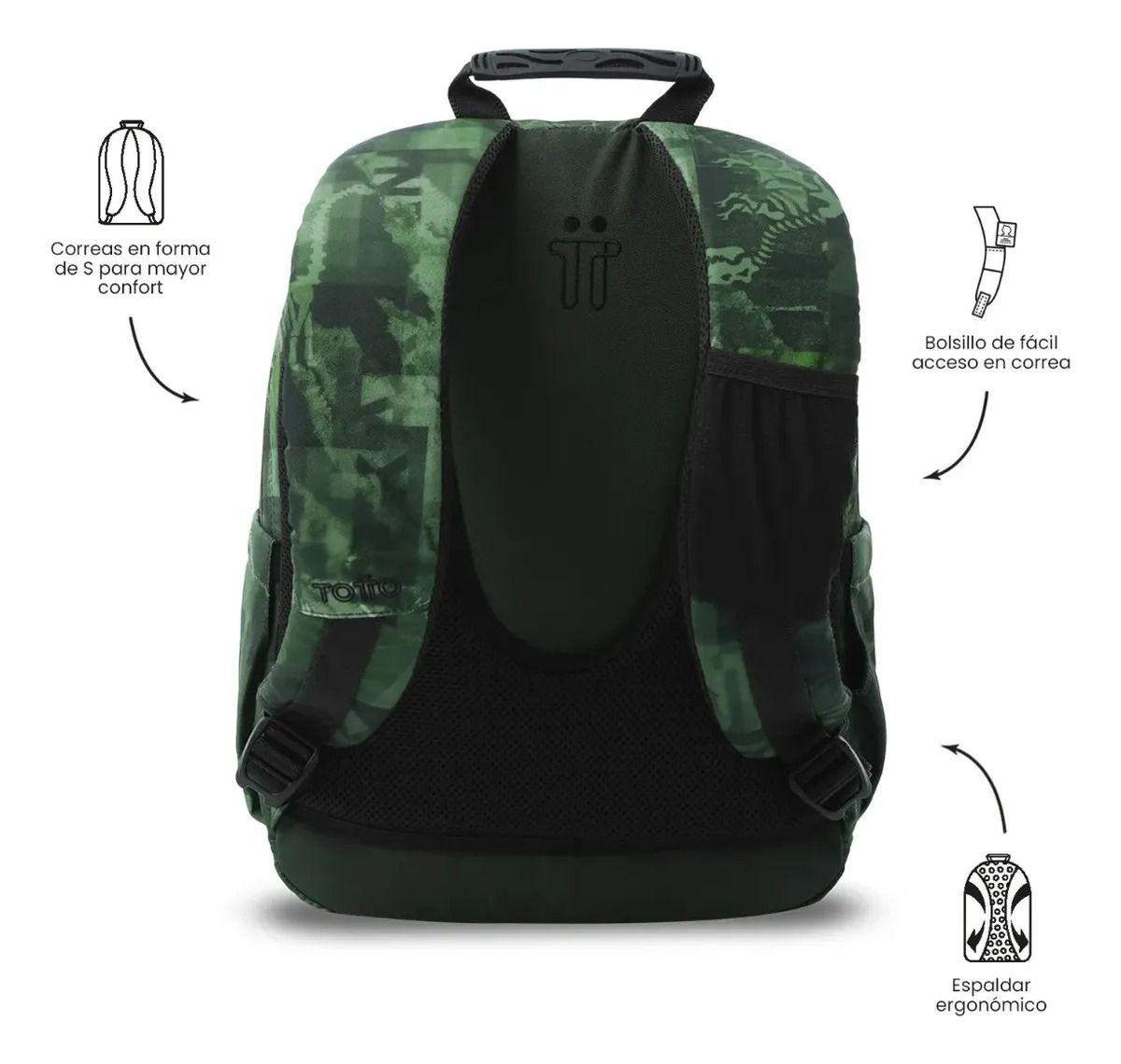 Mochila Juvenil Porta Pc 13  Gommas Verde-3