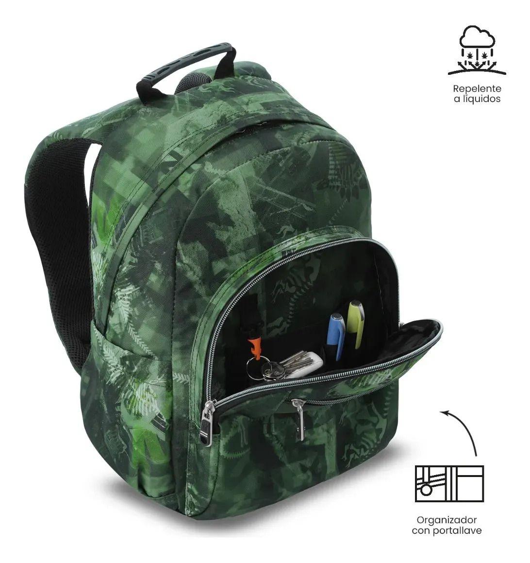 Mochila Juvenil Porta Pc 13  Gommas Verde-5