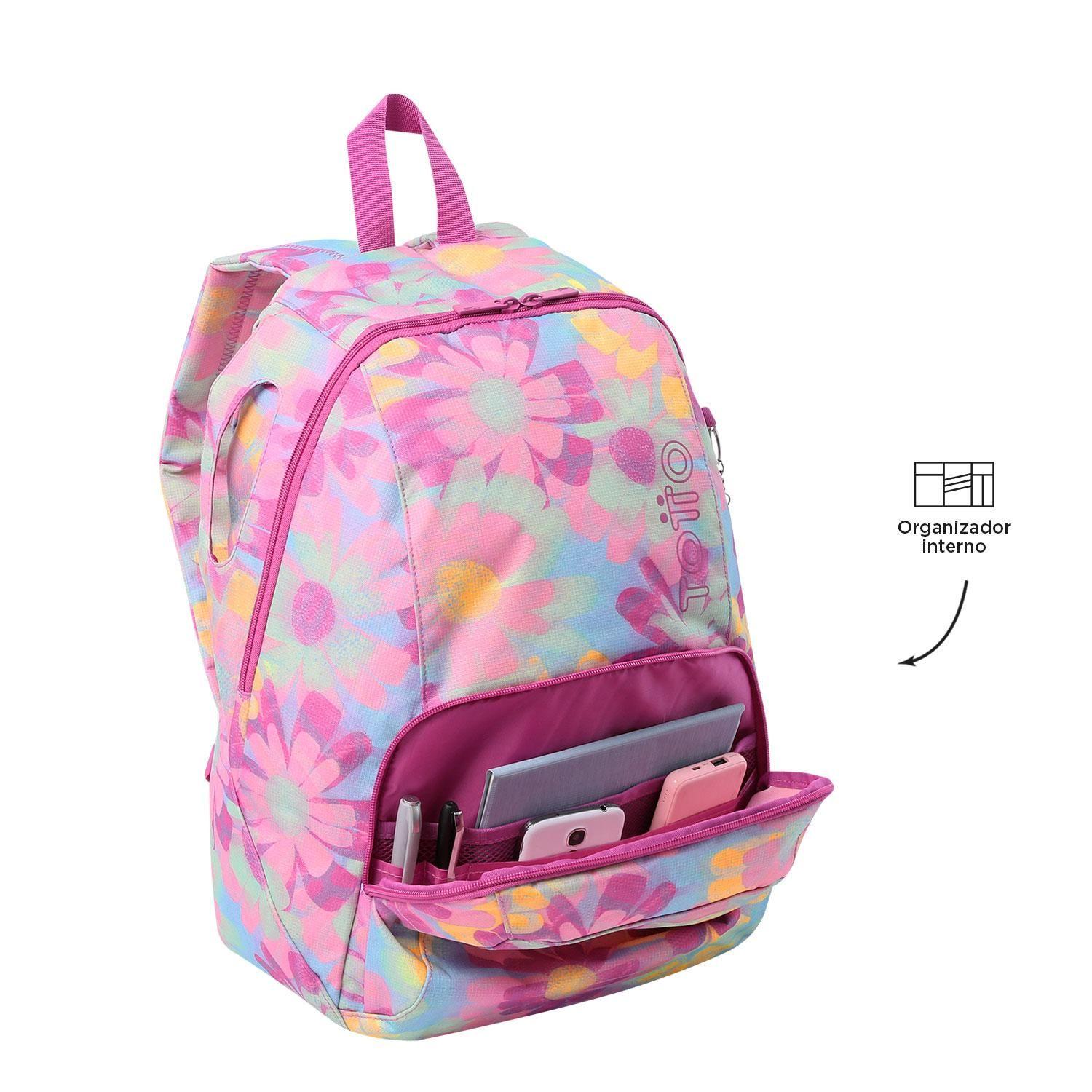 Mochila Urbana Ometto Rosado Mujer-5