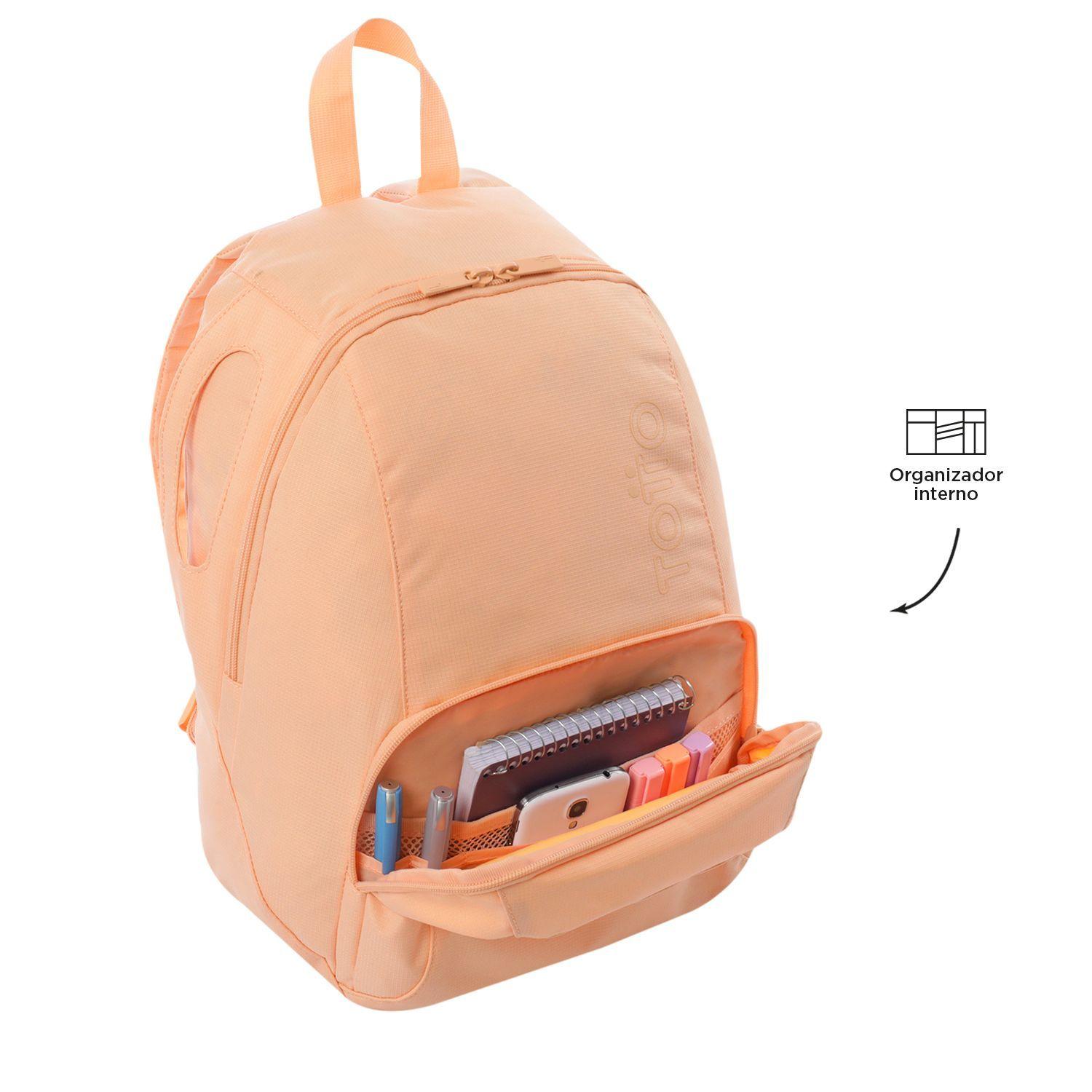 Mochila Universitaria Gammatto Durazno Mujer Totto-5