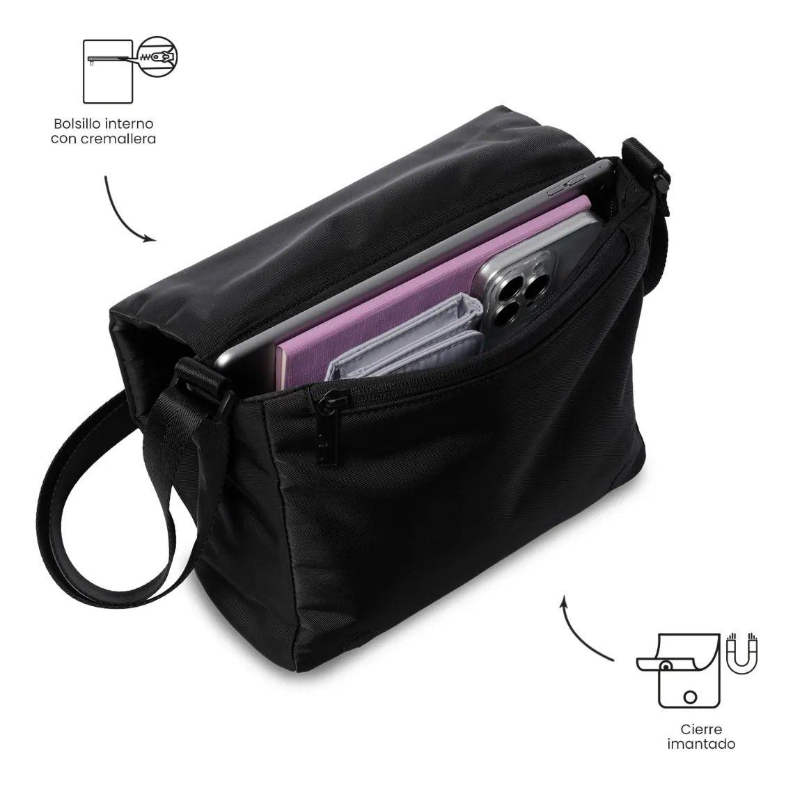 Bolso Para Mujer Freya Tipo Crossbody Pequeño Negro-4